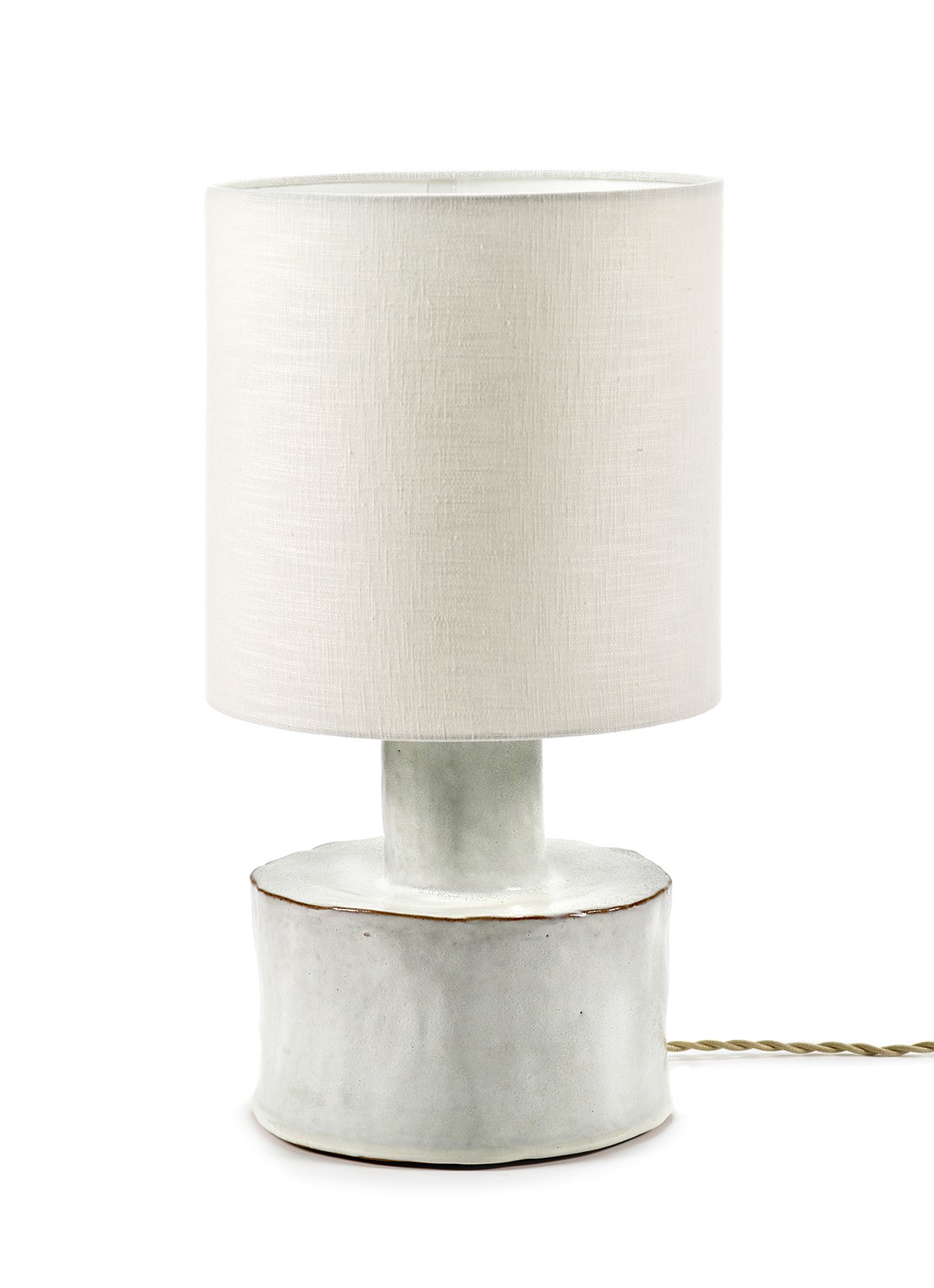 Serax Paperpulp vaas L 26 cm  - voorkant wit