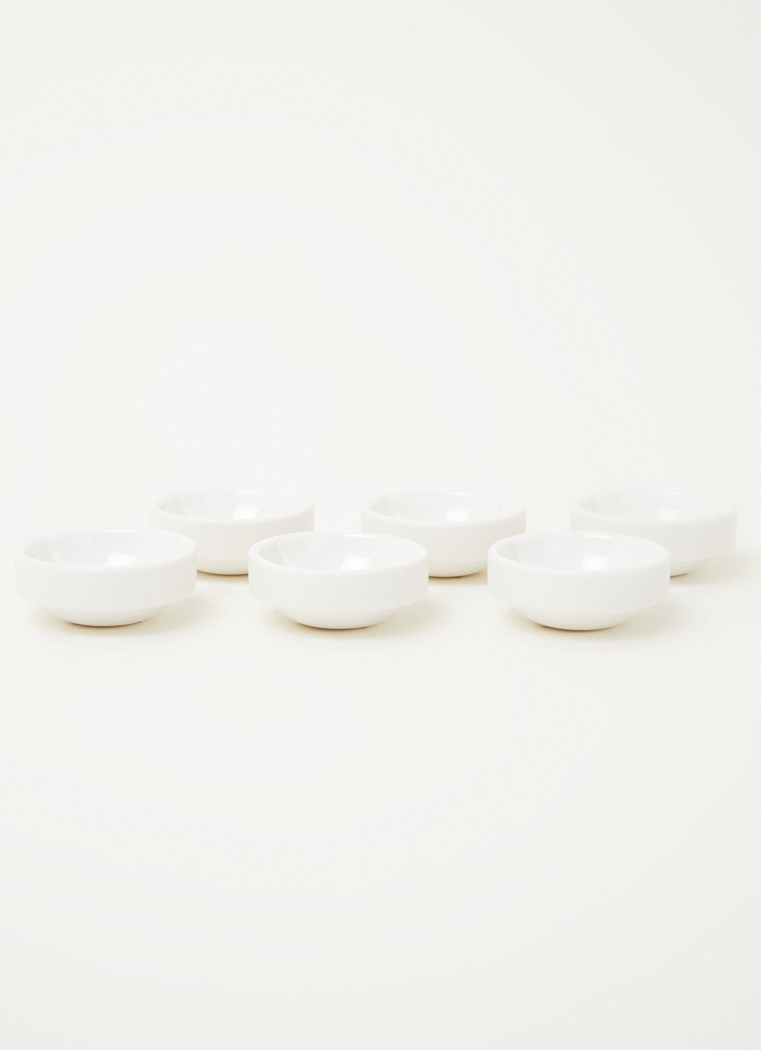 Serax Passe-partout dipschaal 6 cm set van 6  - voorkant 3 wit