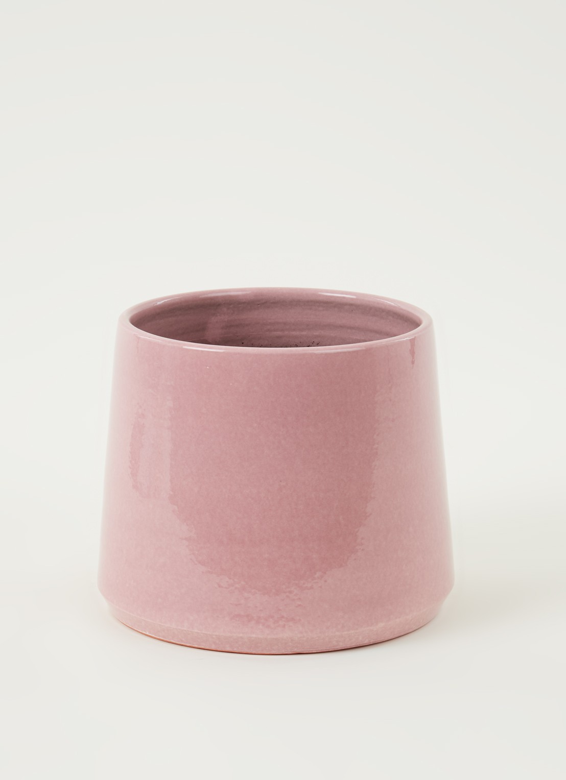Serax Pot Cone bloempot van keramiek voor binnen - 22 cm - voorkant 3 roze