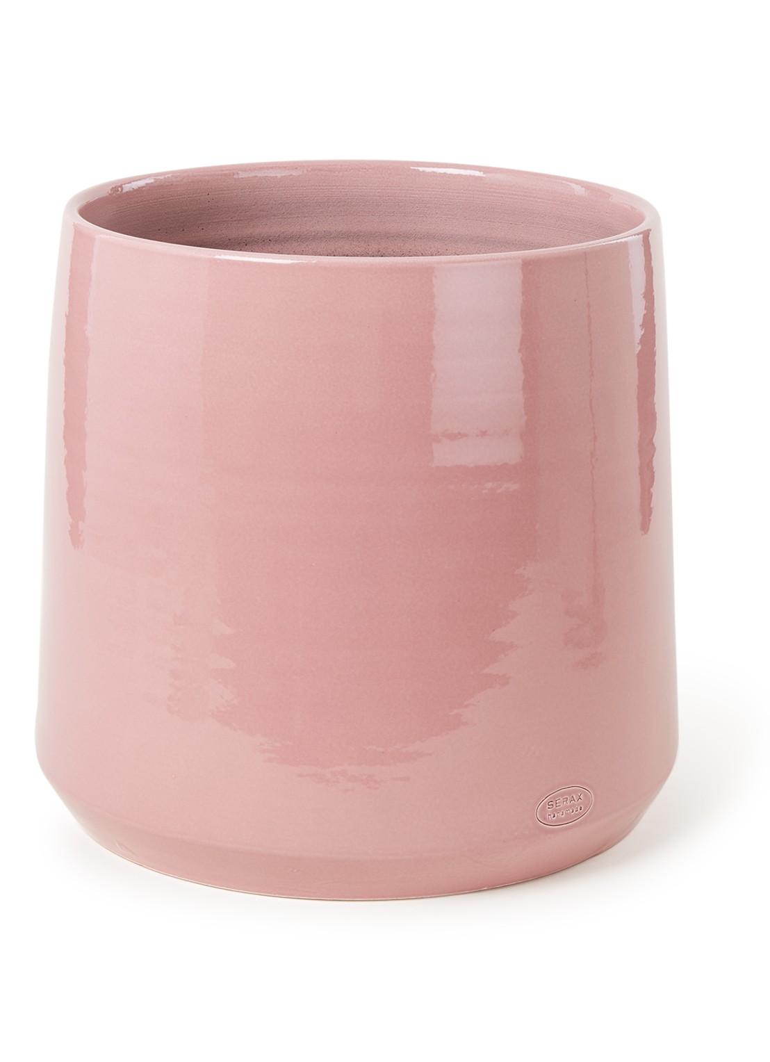 Serax Pot Cone bloempot van keramiek voor binnen Ø 35 cm - voorkant roze