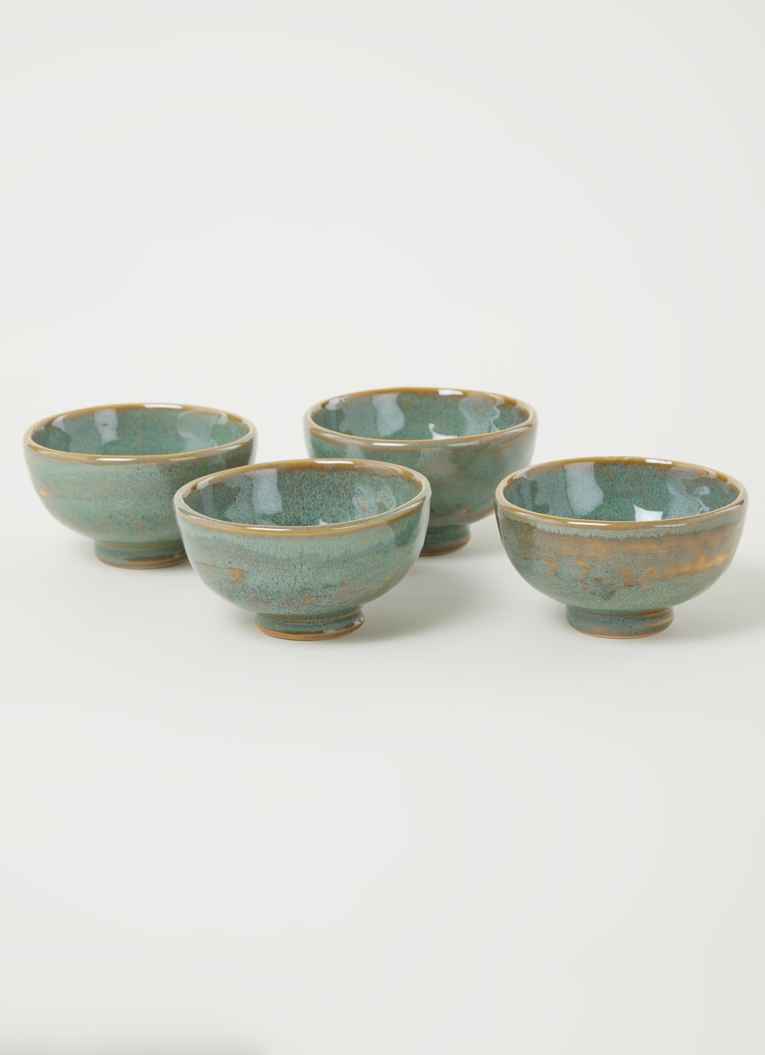 Serax Pure dipschaal 9 cm set van 4 - voorkant 2 zeegroen