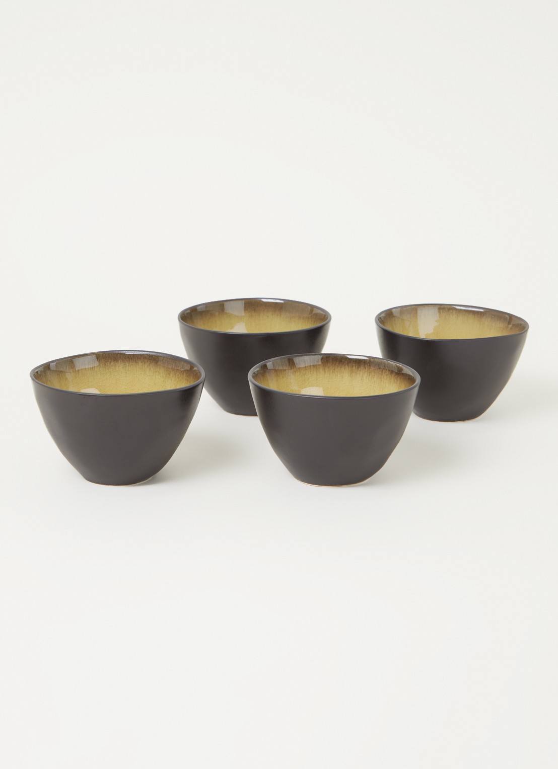 Serax Pure kom 10,5 cm set van 4 - voorkant 2 zwart