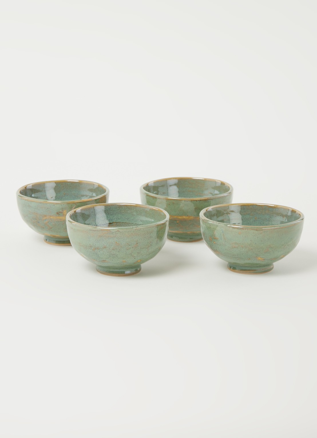 Serax Pure kom 10 cm set van 4 - voorkant 2 zeegroen