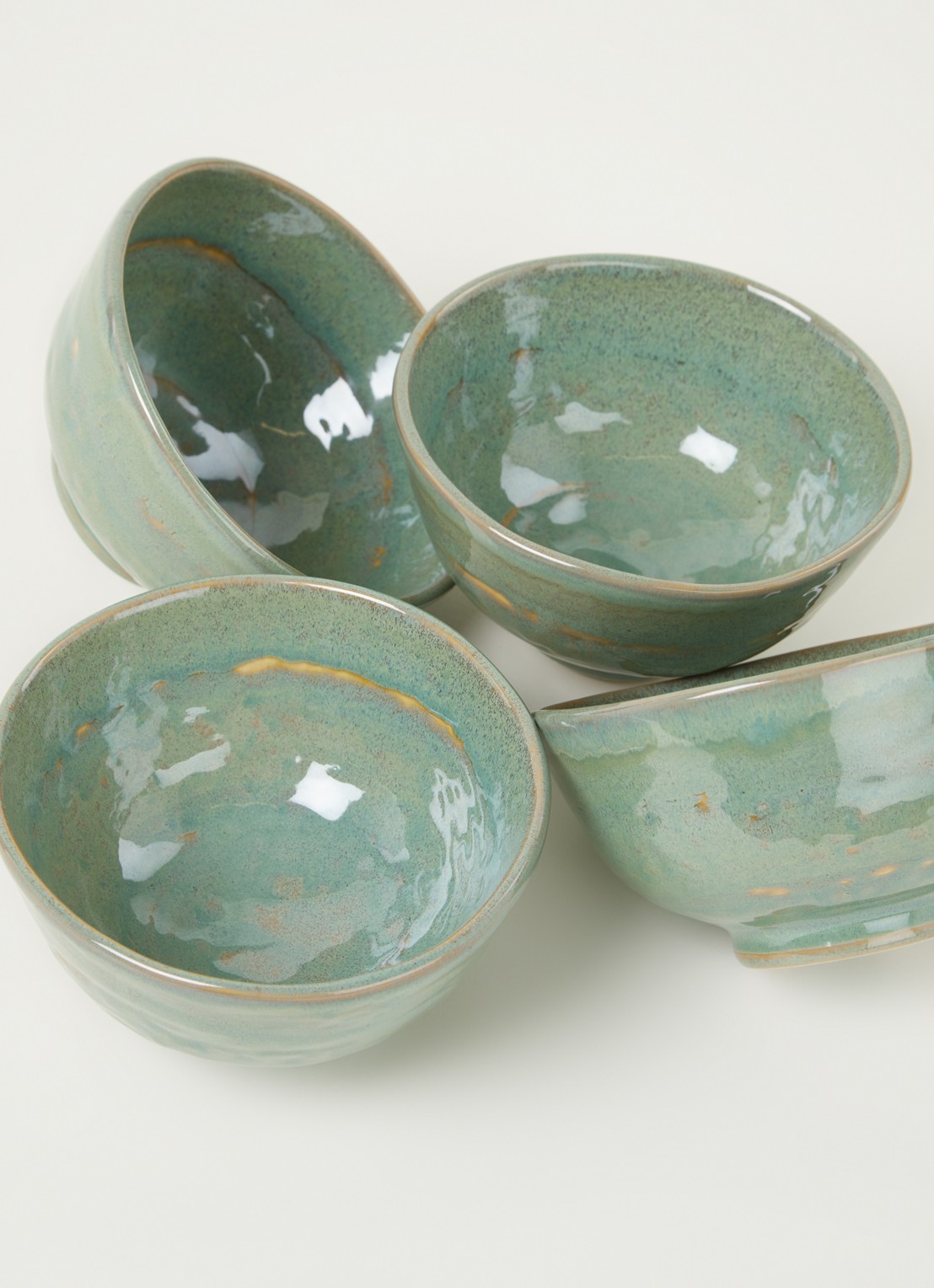 Serax Pure kom 14,5 cm set van 4 - detail 3 zeegroen