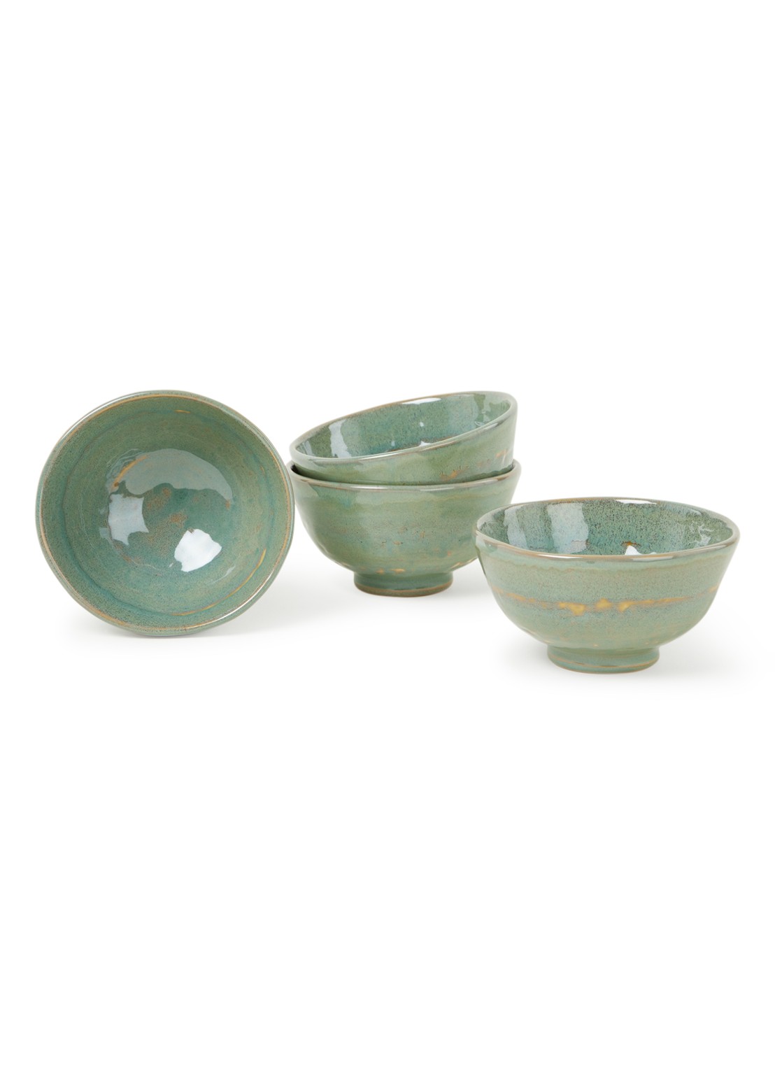 Serax Pure kom 14,5 cm set van 4 - voorkant zeegroen