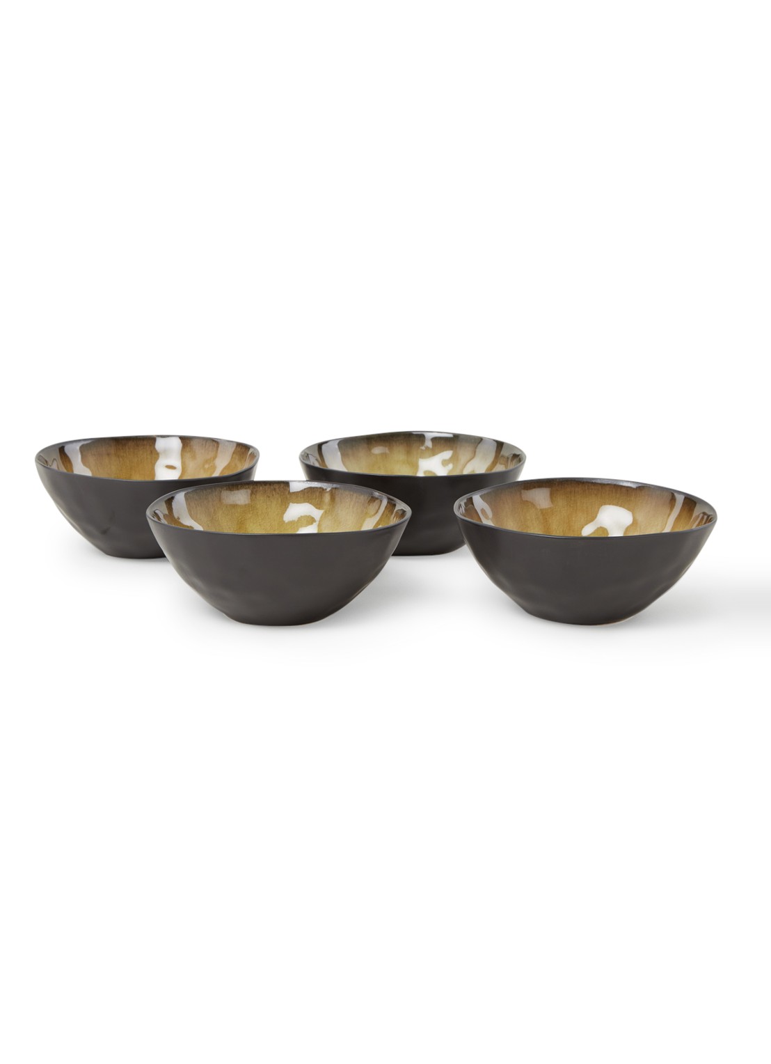 Serax Pure kom 16 cm set van 4 - voorkant mosterd