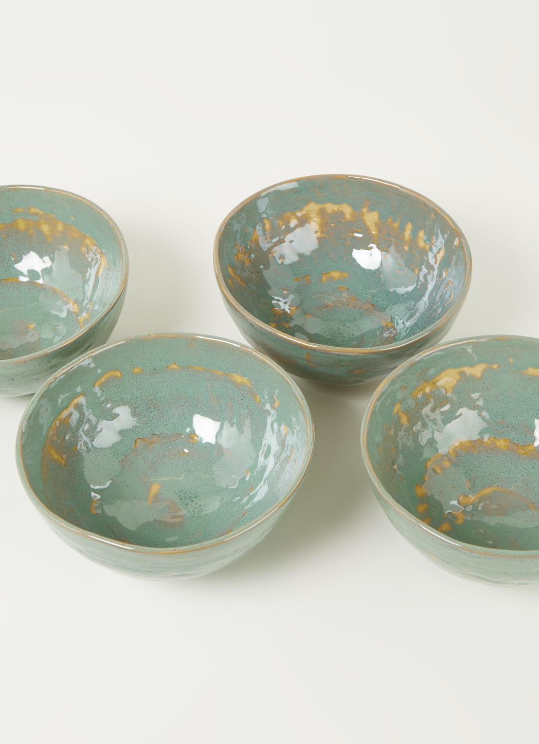 Serax Pure kom 16 cm set van 4 - detail zeegroen