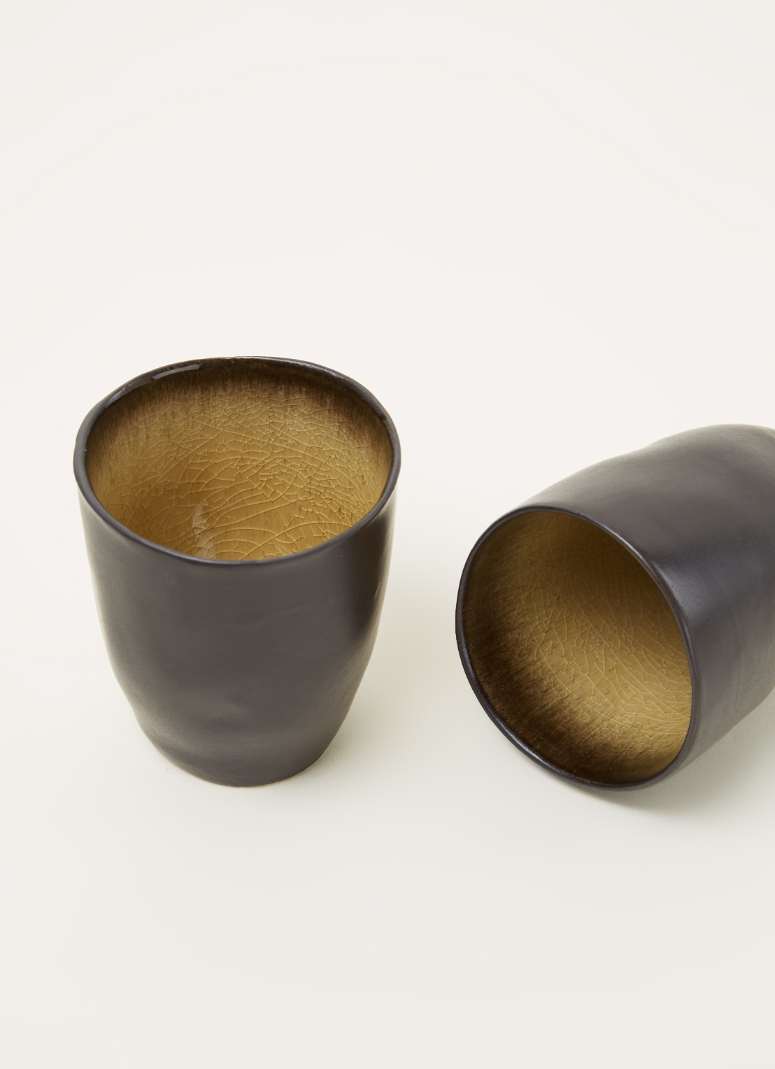 Serax Pure kopje 7,5 cm set van 2 - detail zwart