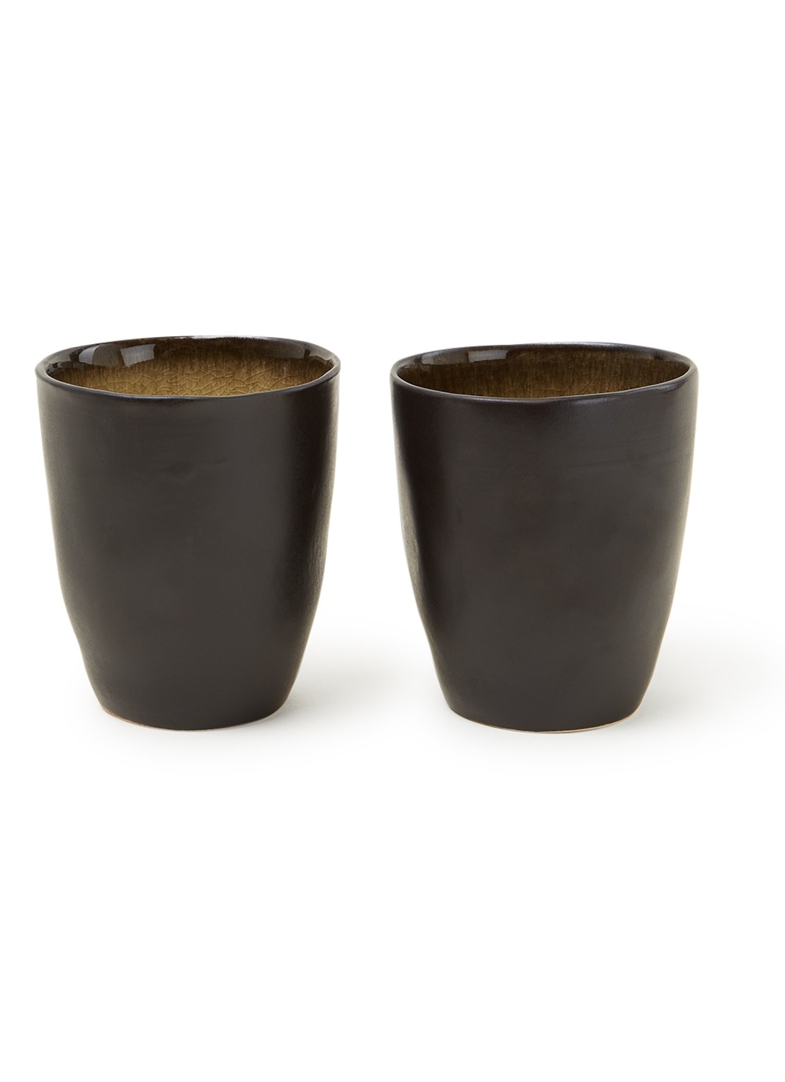 Serax Pure kopje 7,5 cm set van 2 - voorkant 2 zwart