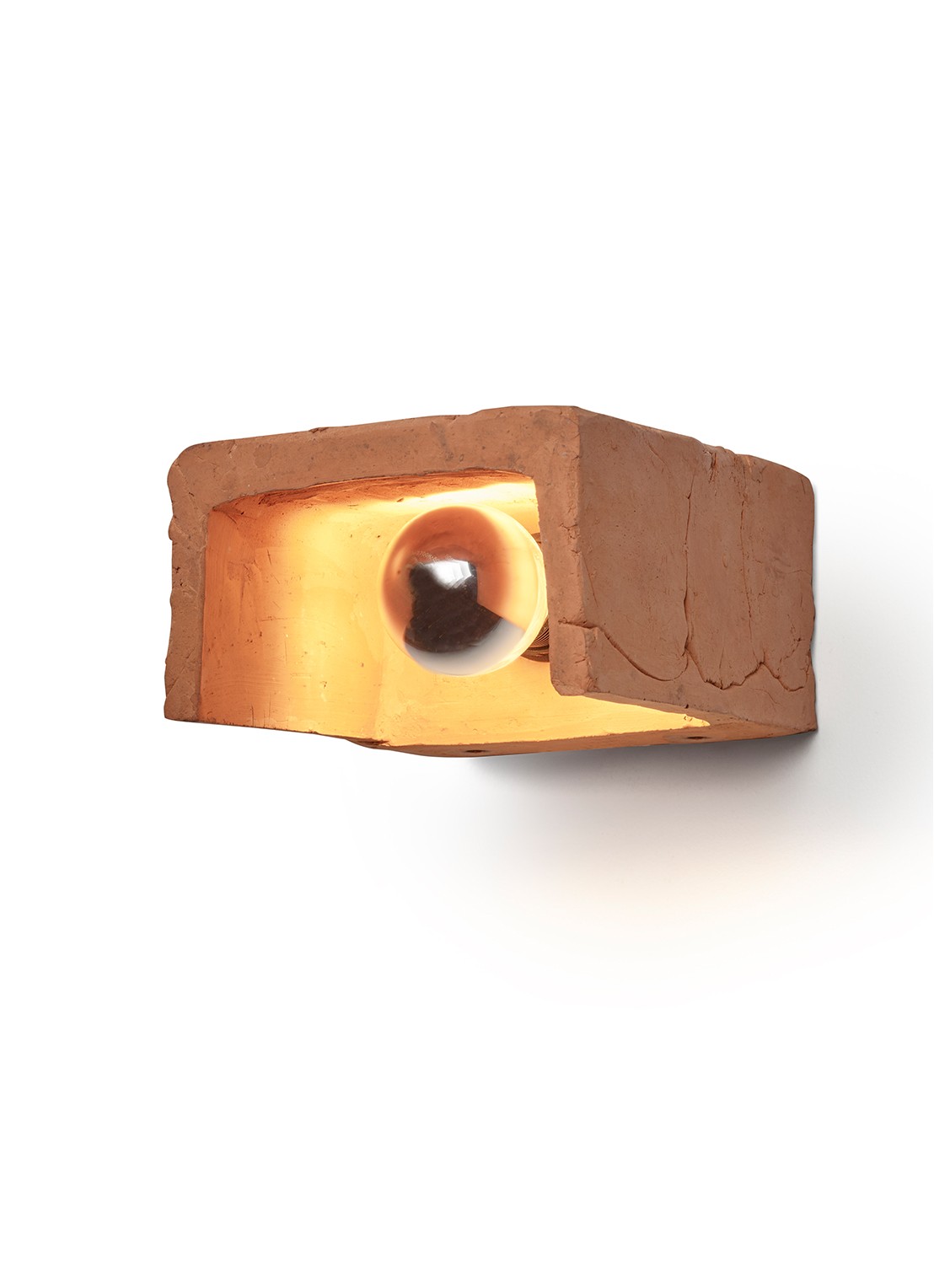 Serax Shape tafellamp 7,5 x 16 x 12 cm - voorkant roestbruin