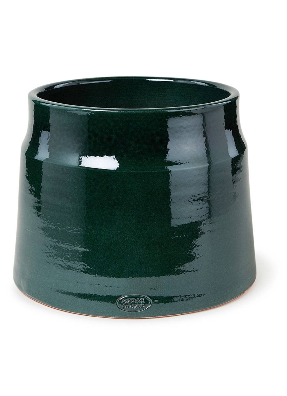 Serax Sierpot M van aardewerk voor binnen Ø24 cm  - voorkant 2 groen