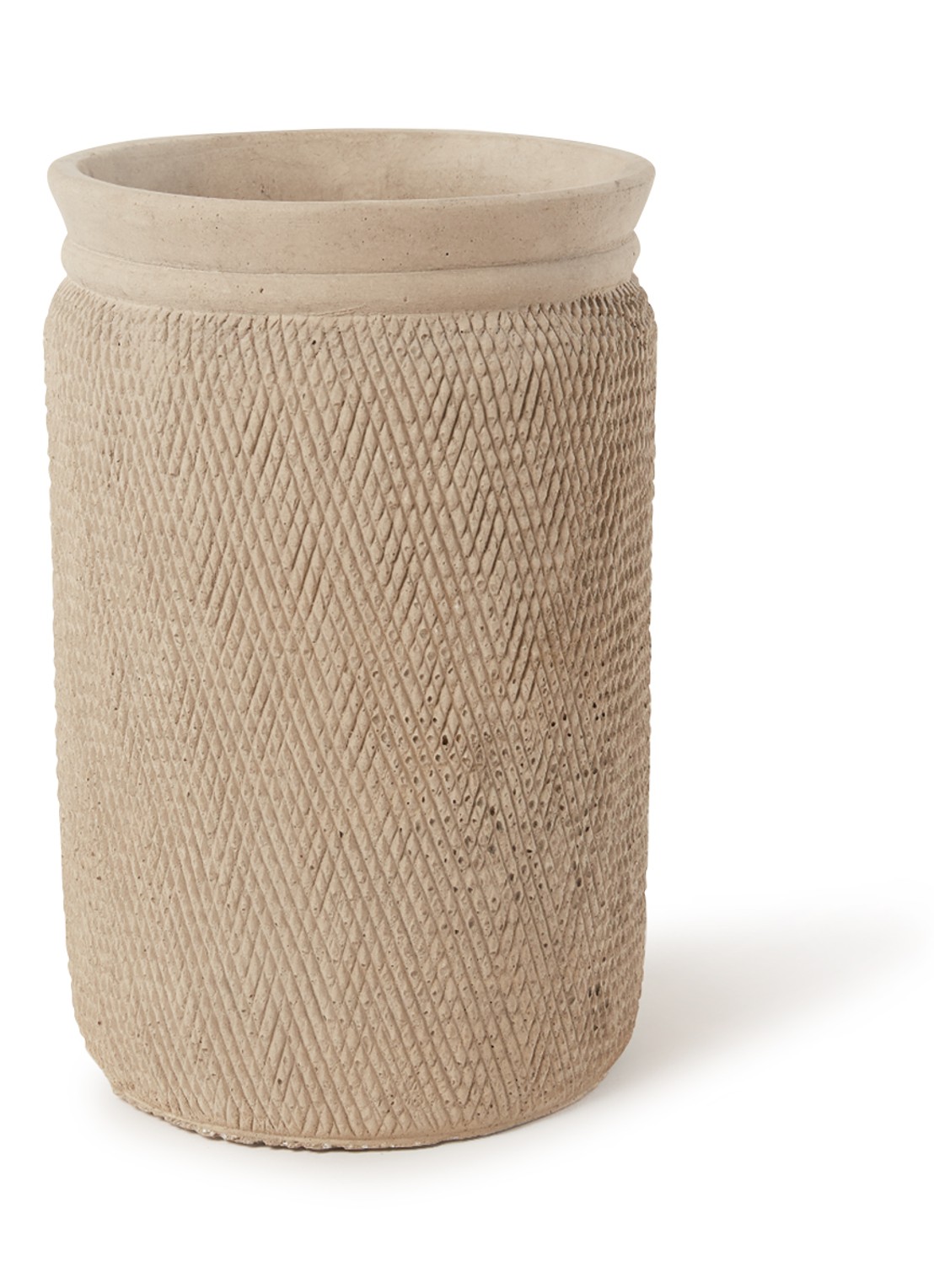Serax Slang L bloempot van aardewerk voor binnen Ø 15 cm - voorkant 2 zand