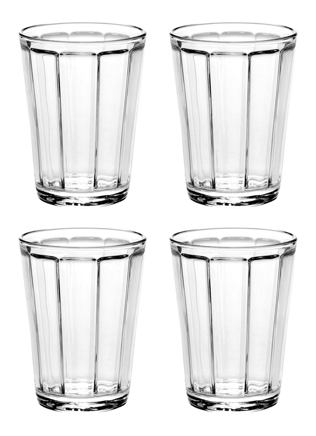 Serax Surface by Sergio Herman Tumbler glazen set van 4 - voorkant transparant