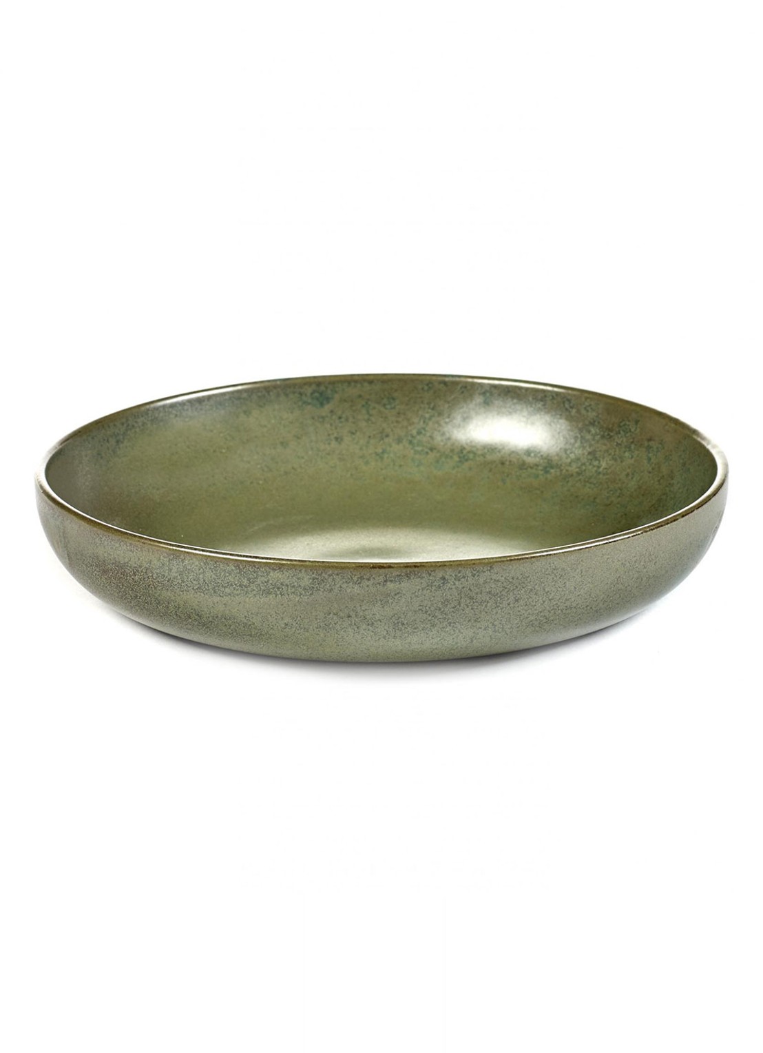 Serax Surface diep bord 21 cm - voorkant legergroen