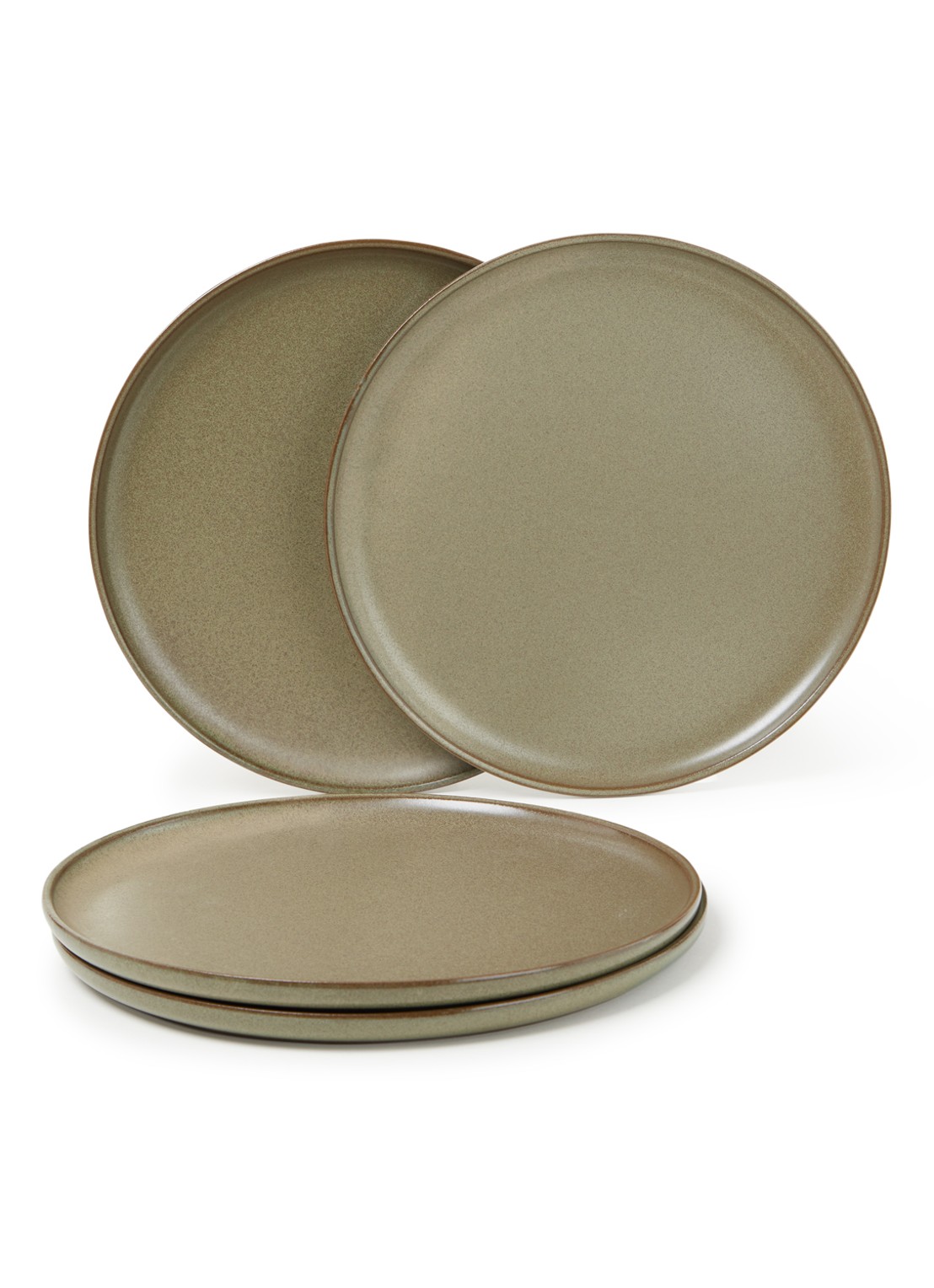 Serax Surface dinerbord 27 cm set van 4 - voorkant groen