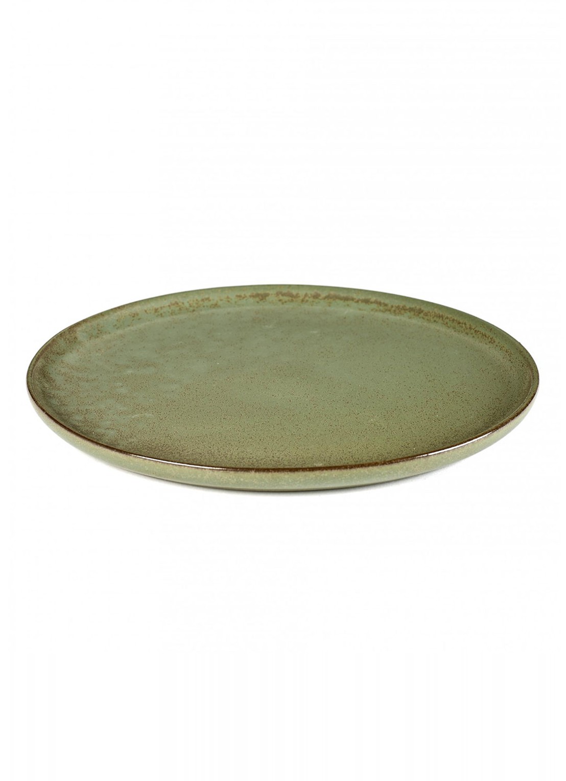 Serax Surface dinerbord 27 cm - voorkant 2 legergroen