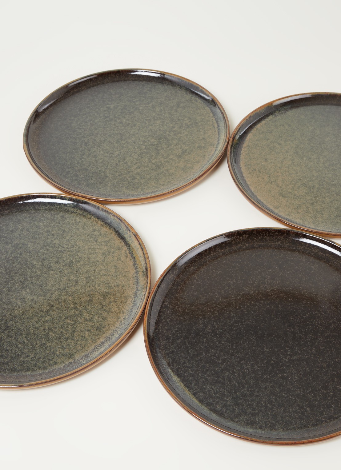 Serax Surface dinerbord L 27 cm set van 4 - detail groen