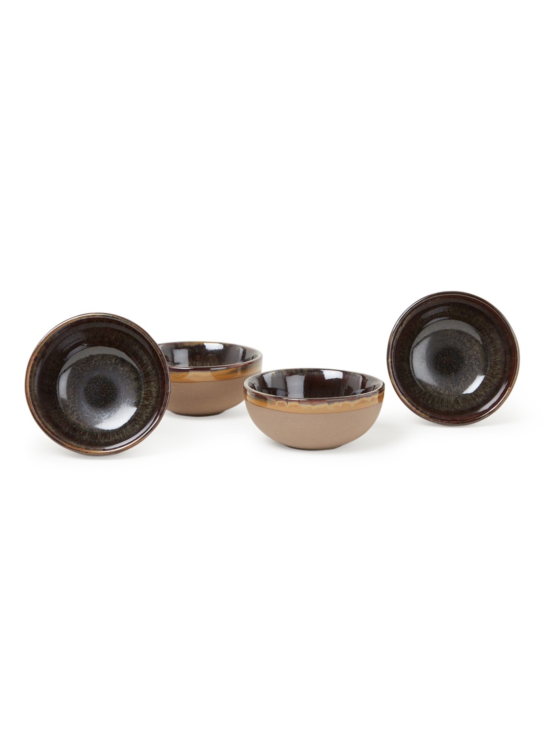 Serax Surface dipschaal 9 cm set van 4 - voorkant 2 antraciet