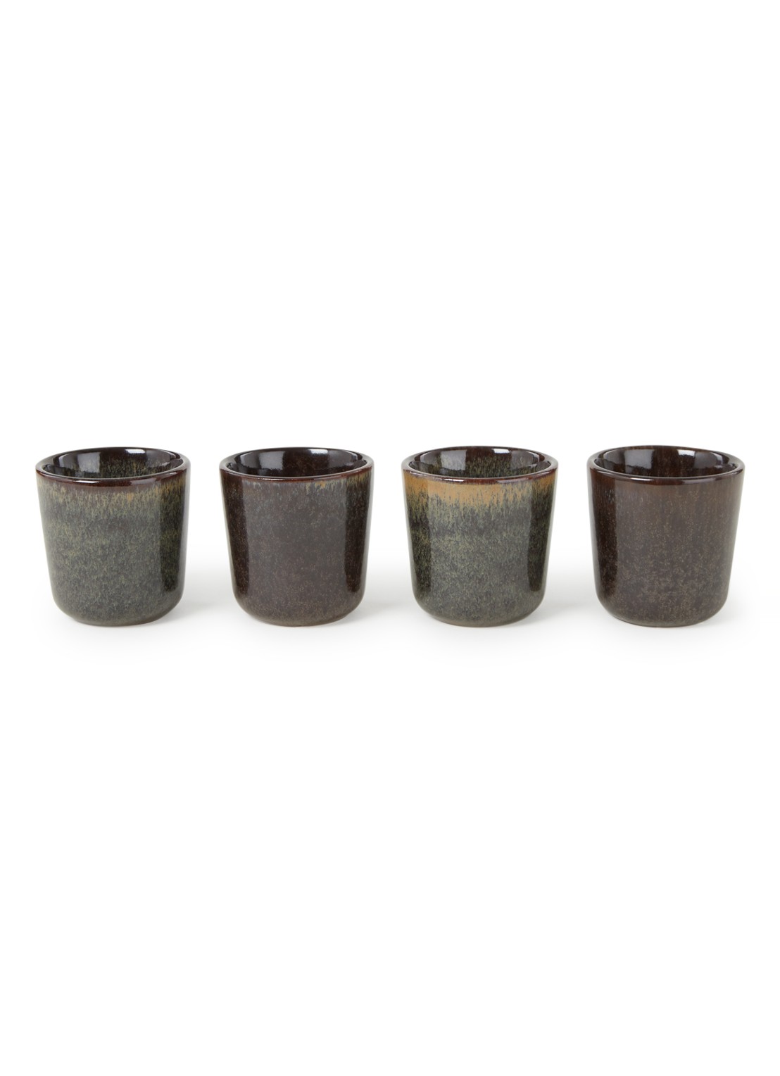 Serax Surface espressokopje 8 cl set van 4 - voorkant donkerbruin