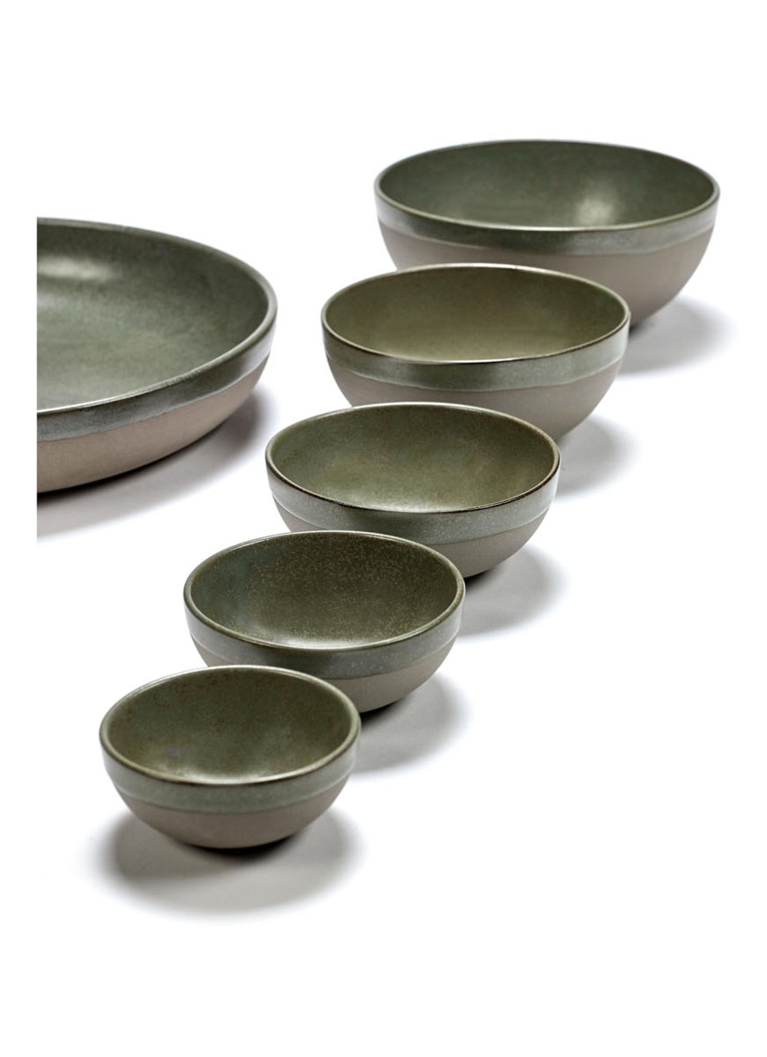 Serax Surface kom 15 cm - detail 4 legergroen
