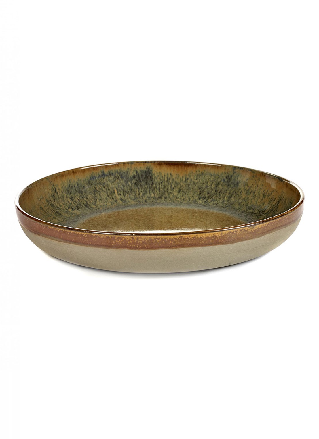 Serax Surface serveerschaal 32 cm - voorkant mosgroen