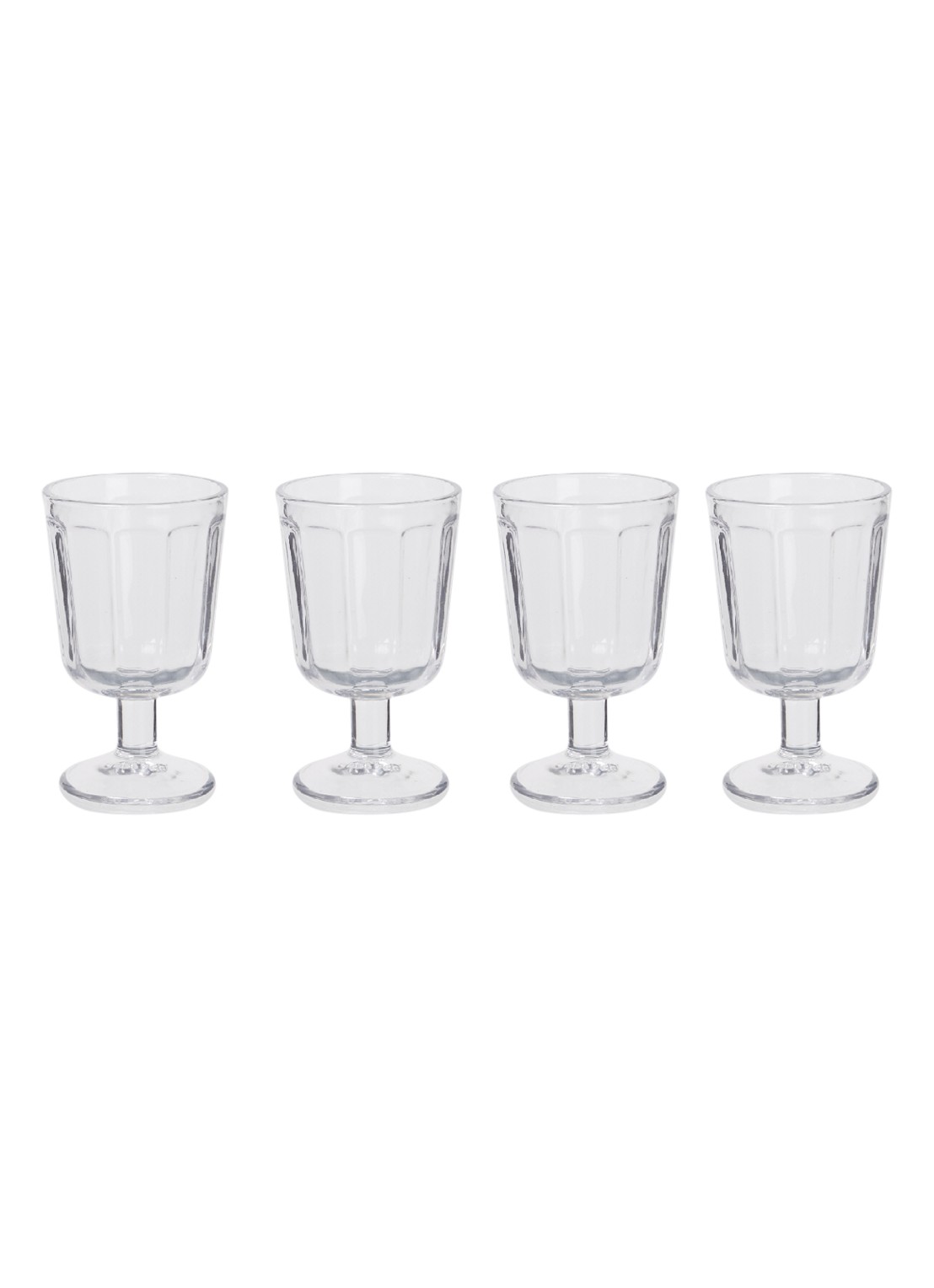 Serax Surface witte wijnglas set van 4 - voorkant transparant
