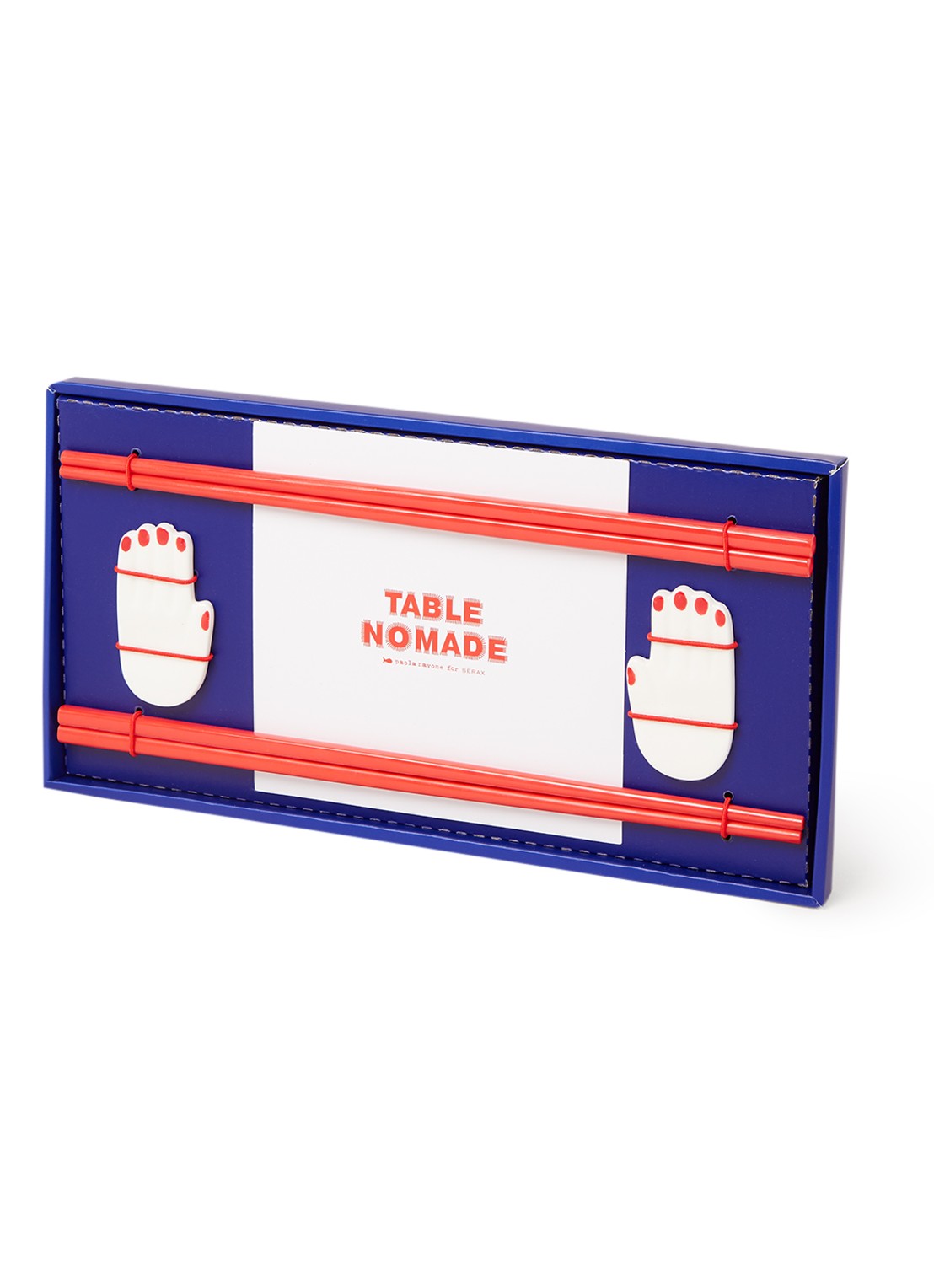 Serax Table Nomade eetstokjes met houder set van 2  - voorkant steenrood