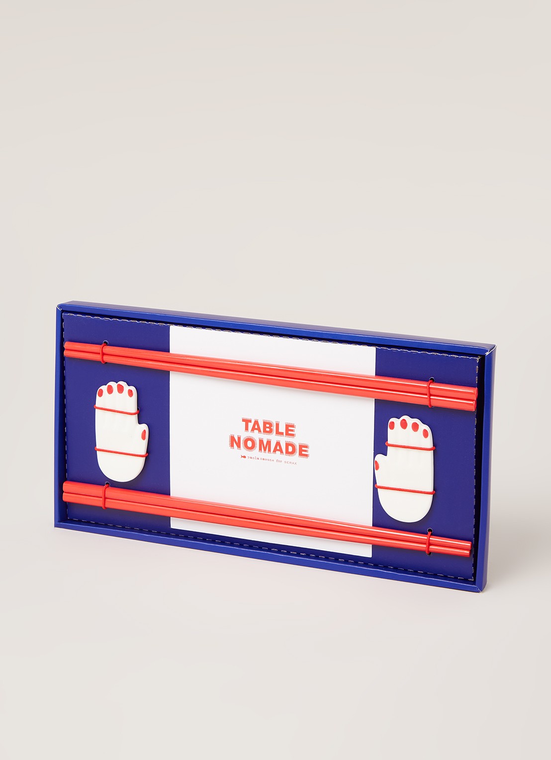 Serax Table Nomade eetstokjes met houder set van 2  - voorkant 2 steenrood