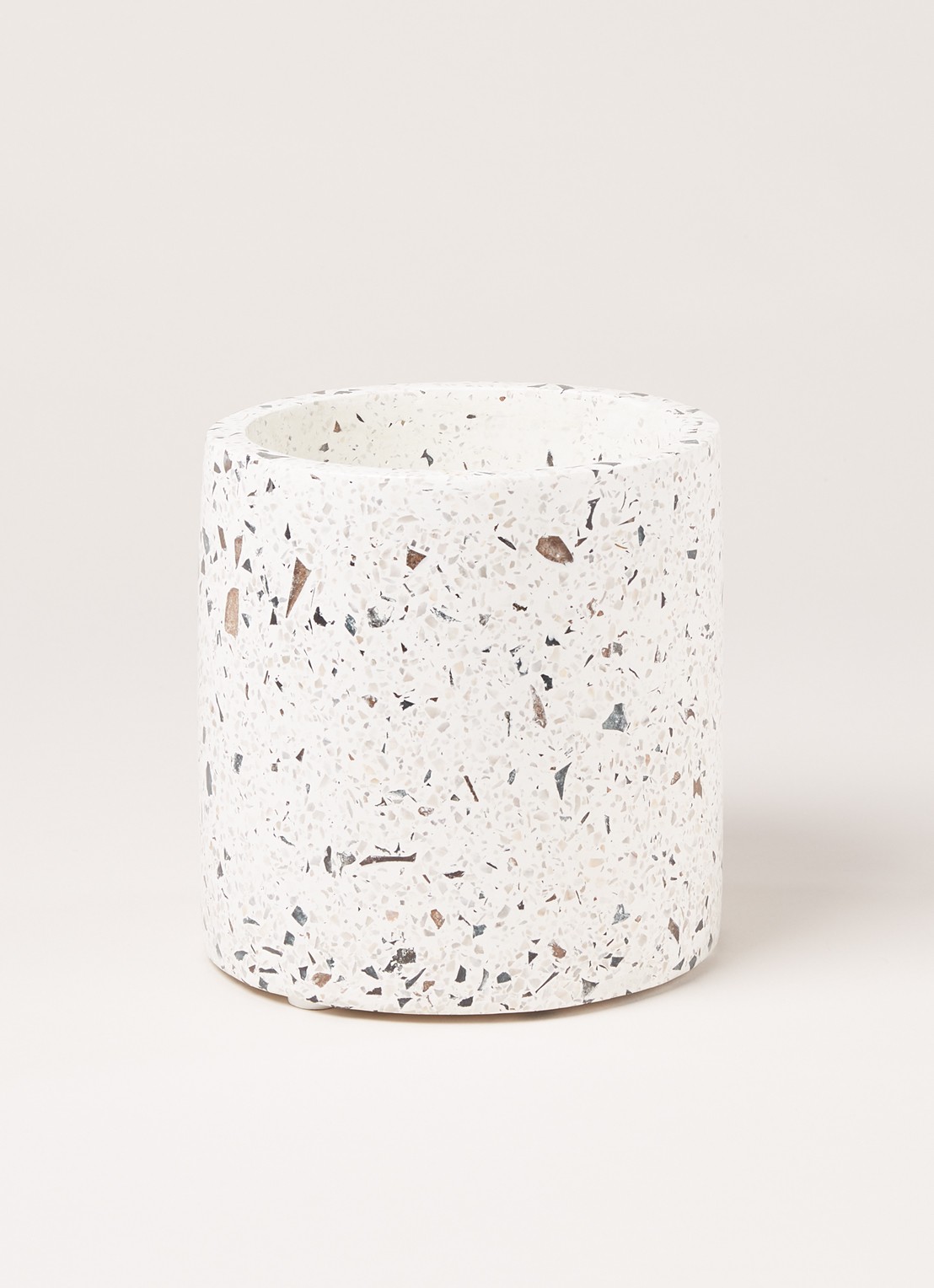Serax Terrazzo bloempot van aardewerk voor binnen Ø18 cm - voorkant 2 wit