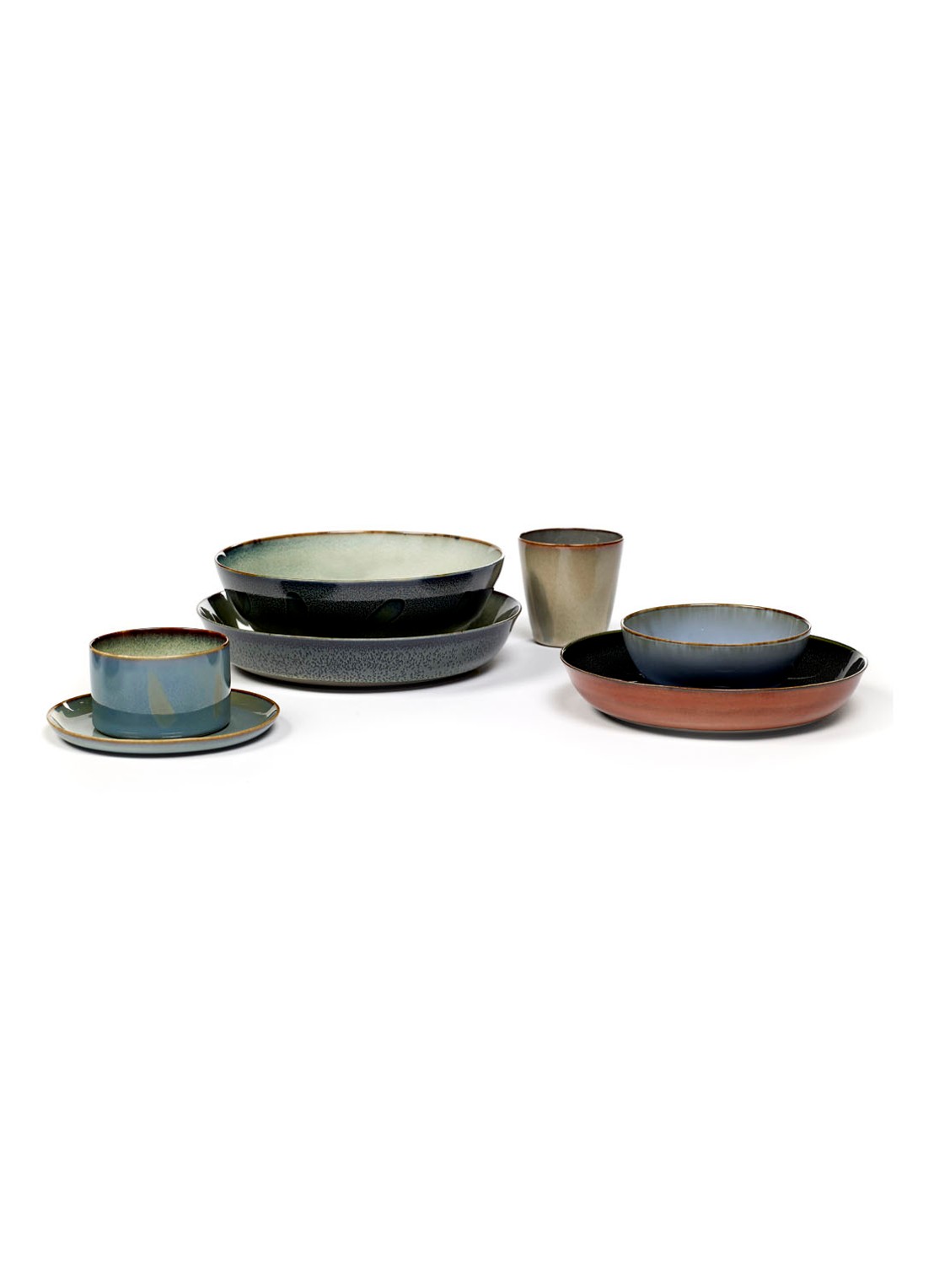 Serax Terres de Rêves kom 18 cm - voorkant 3 antraciet
