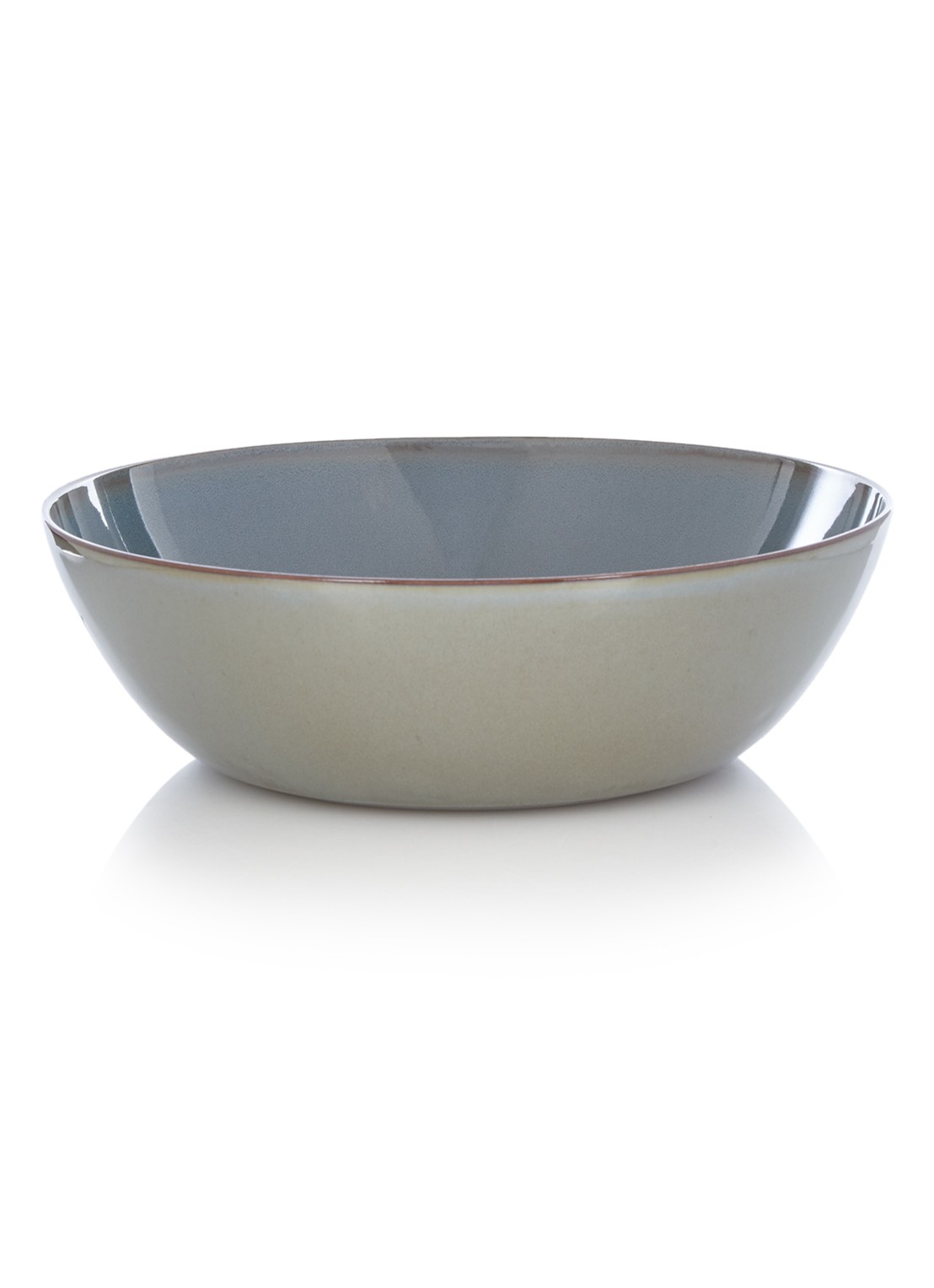Serax Terres De Rêves saladeschaal 28 cm - voorkant blauwgrijs