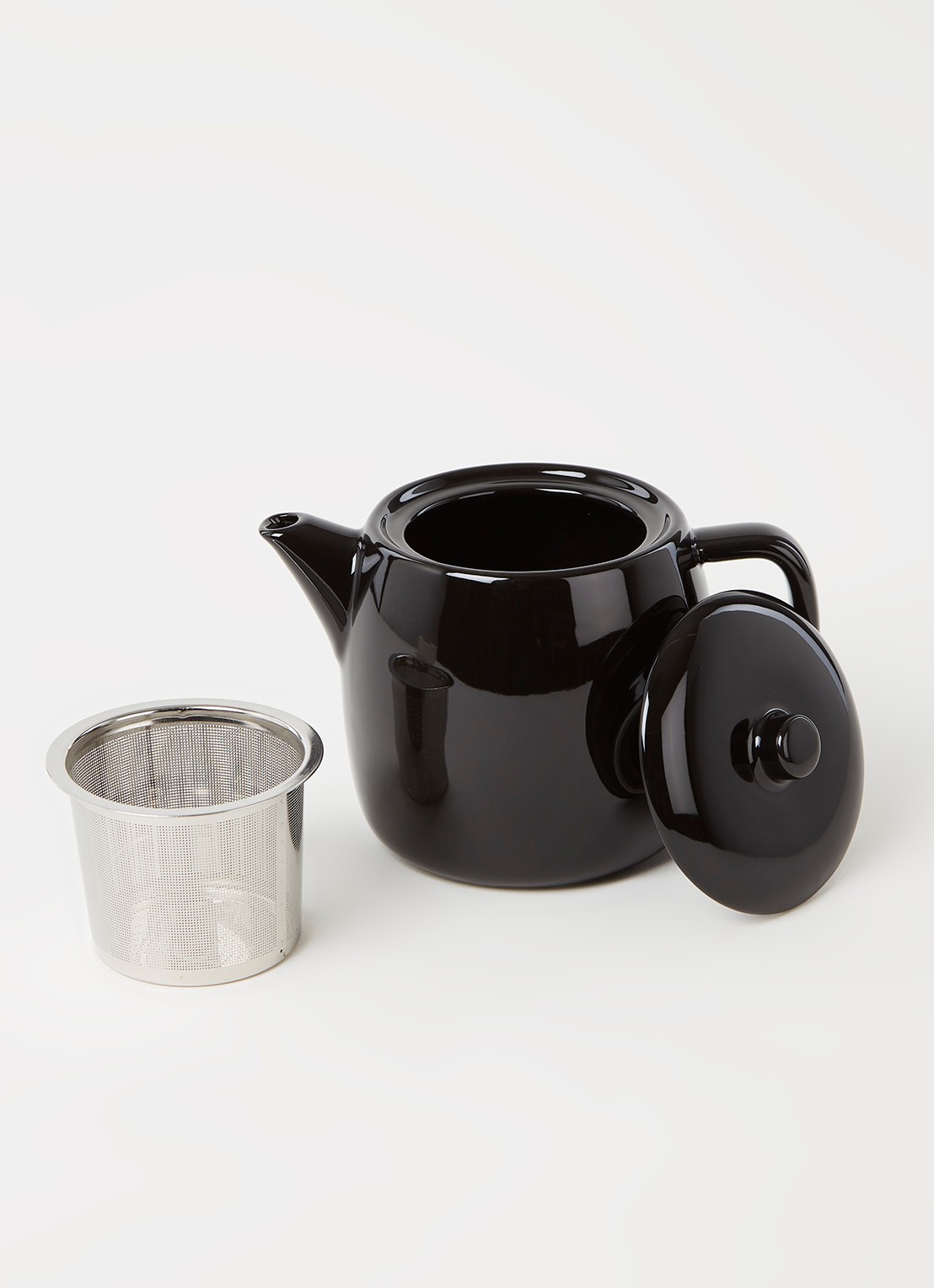Serax Theepot met filter 0,7 liter - detail 3 zwart