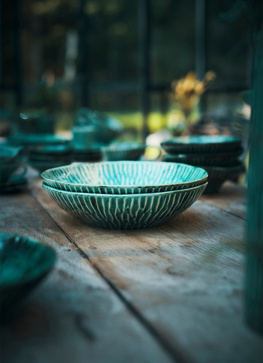Serax Verde Lanza diep bord 22 cm - voorkant 2 groen
