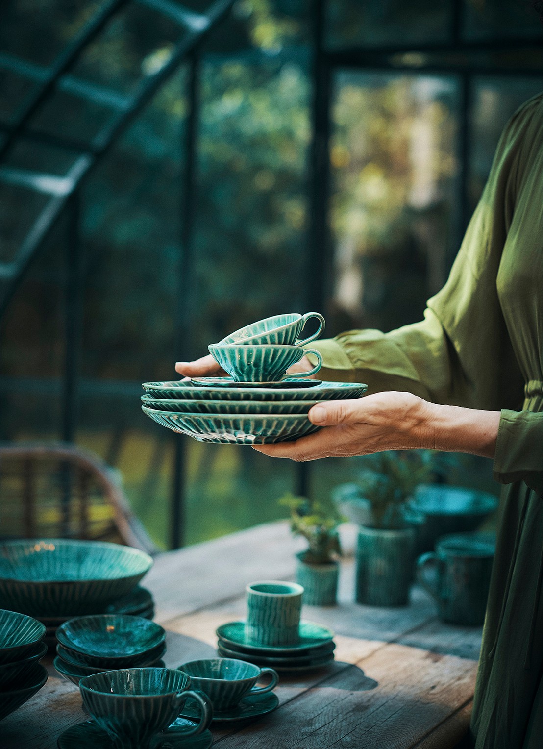Serax Verde Lanza dinerbord 27 cm - detail 4 groen