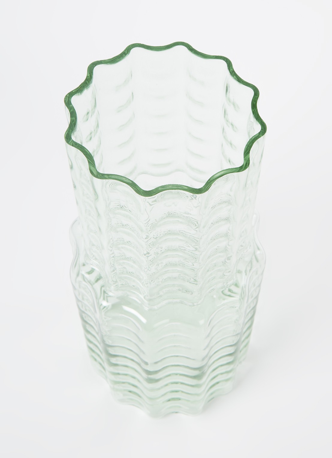 Serax Wave vaas 35 cm - voorkant 2 lichtgroen