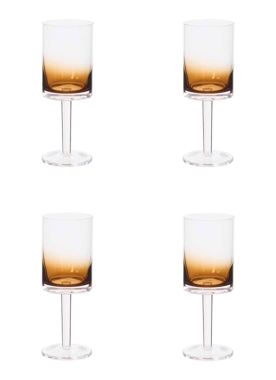 Serax Zuma witte wijnglas 26 cl set van 4 - voorkant bruin