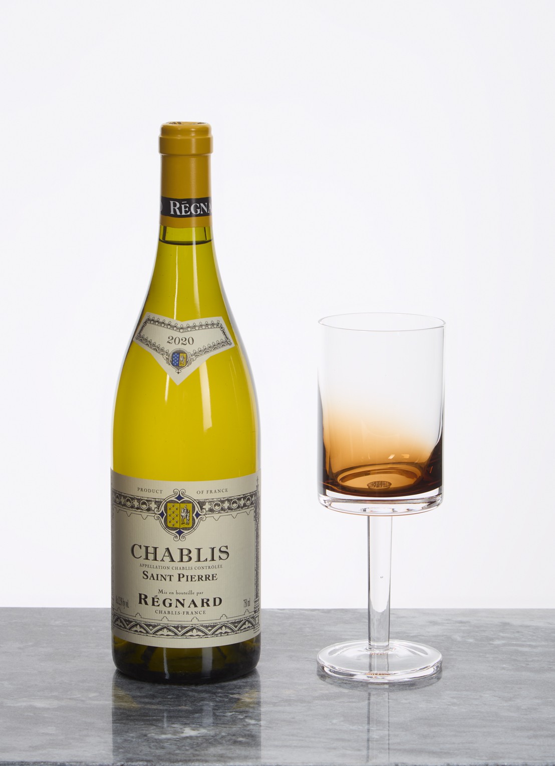 Serax Zuma witte wijnglas 26 cl set van 4 - voorkant 2 bruin