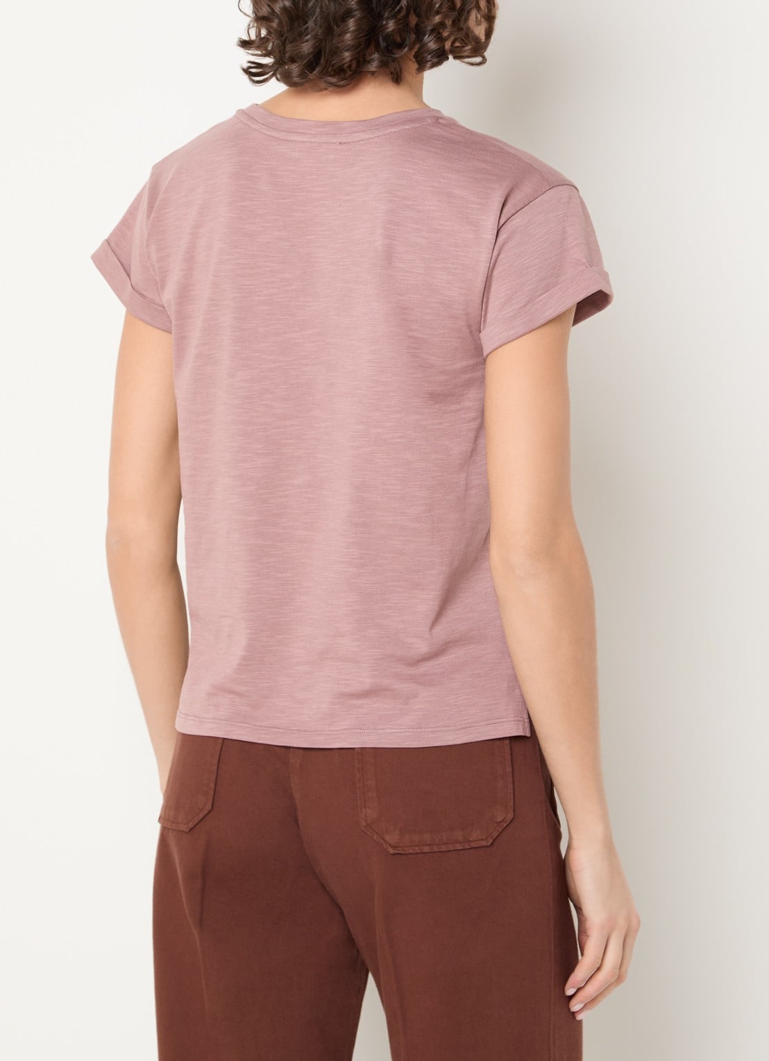 Sessùn Albano T-shirt met ronde hals - achterkant 4 oudroze
