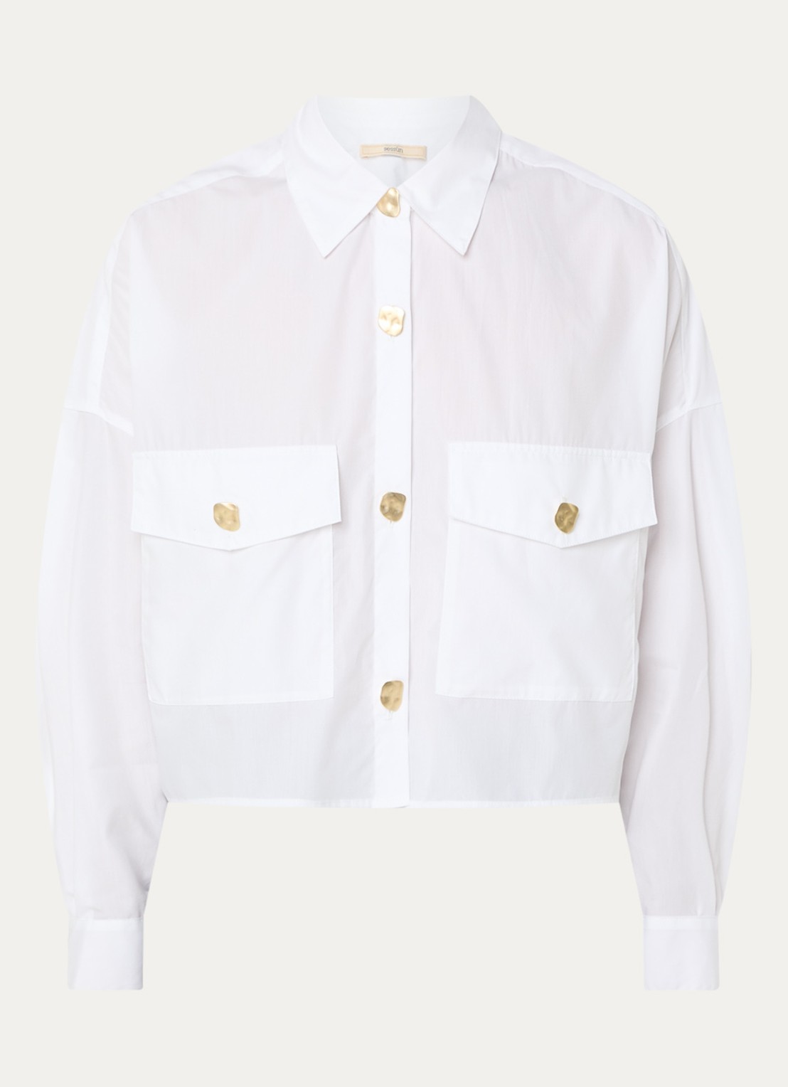 Sessùn Balanca blouse met kraag - voorkant 3 wit