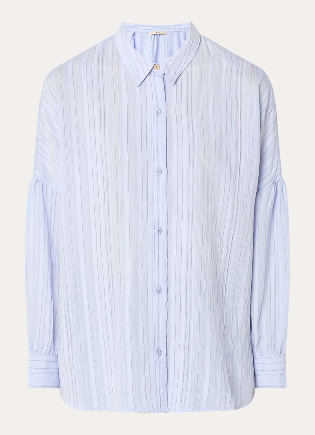 Sessùn Botan blouse met streepprint - voorkant 3 lila