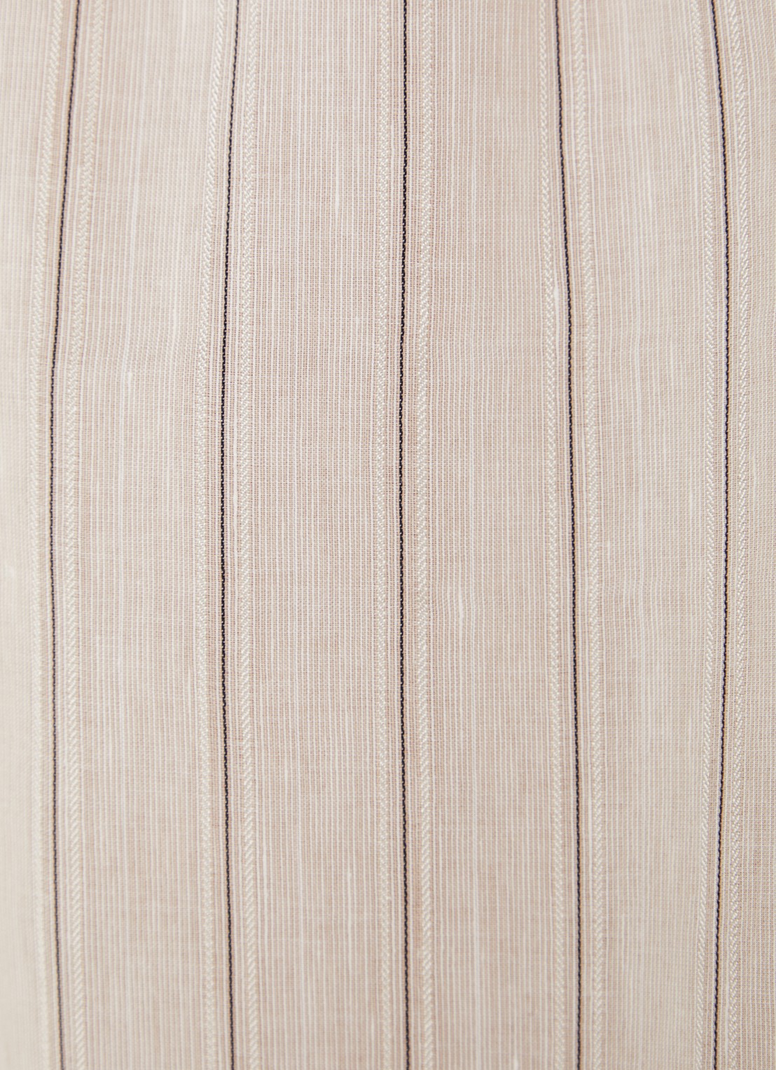 Sessùn Botan oversized blouse in linnenblend met streepprint - detail 5 donkerbeige
