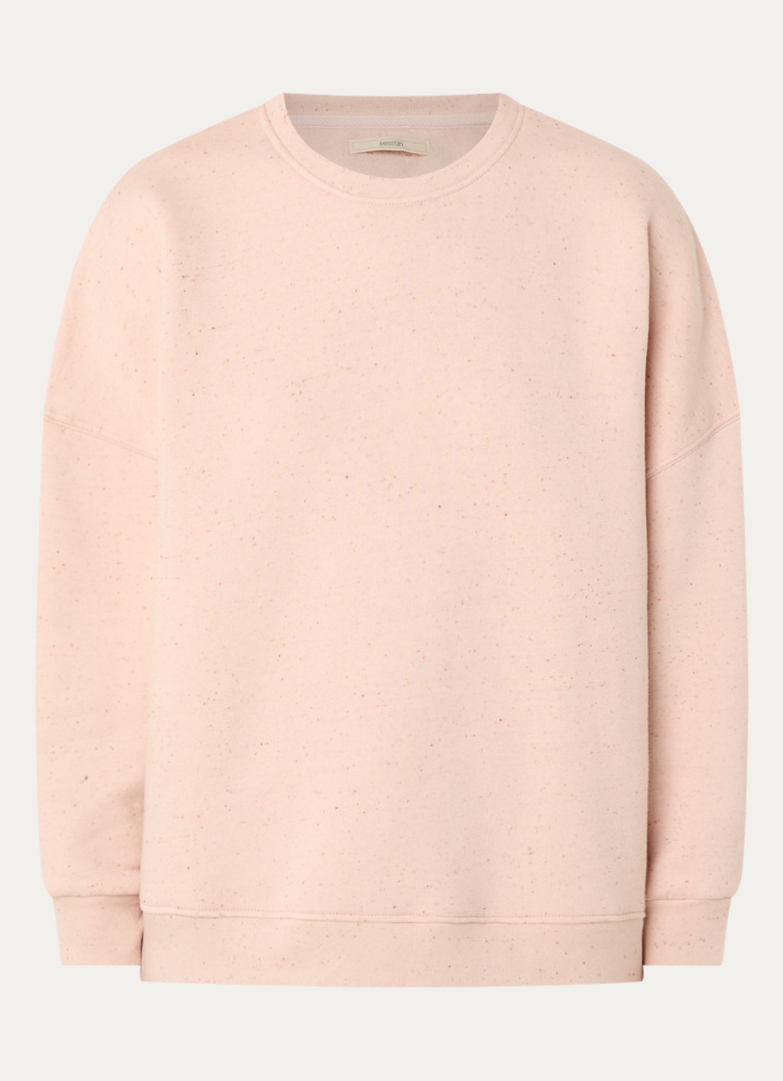 Sessùn Chebbi sweater in linnenblend met ronde hals - voorkant lichtroze