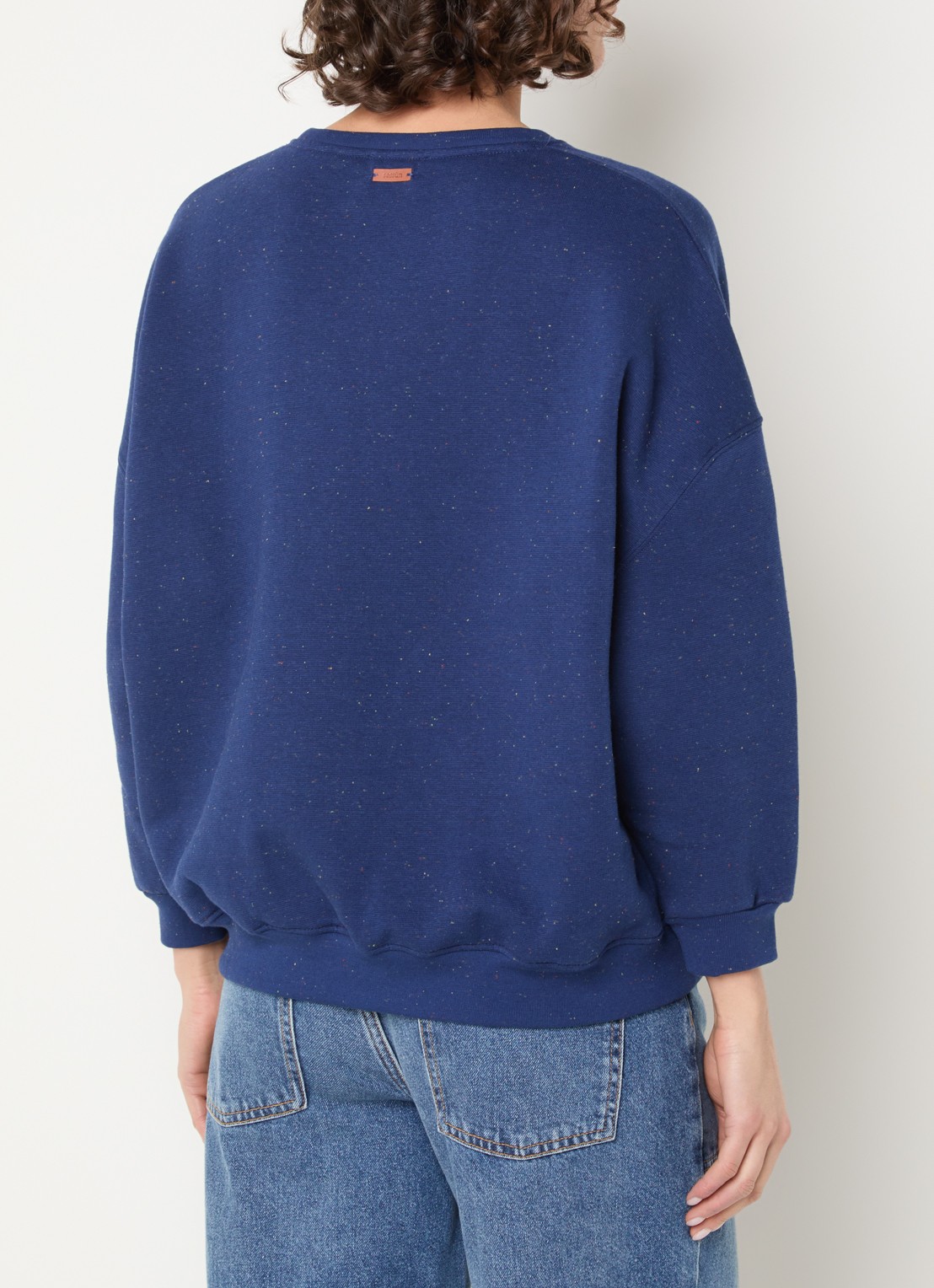 Sessùn Chebbi sweater in linnenblend - achterkant 2 kobaltblauw