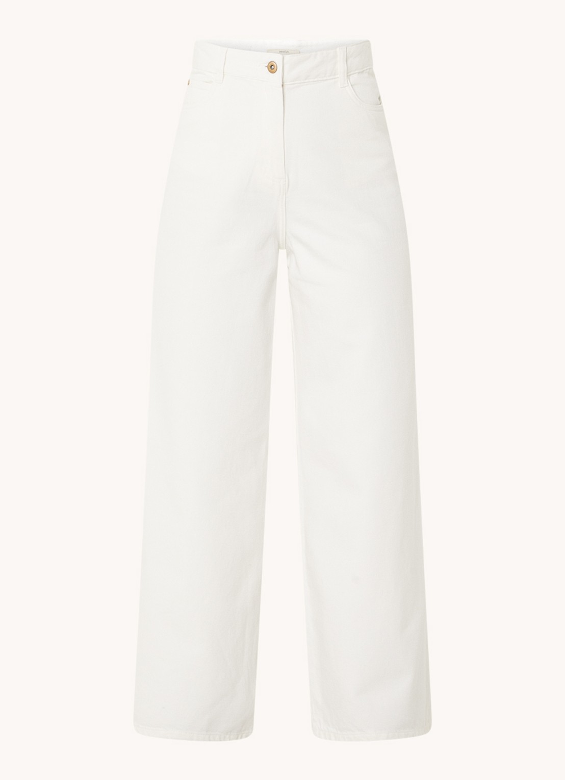 Sessùn Dalt high waist wide leg jeans met gekleurde wassing - voorkant 4 wit