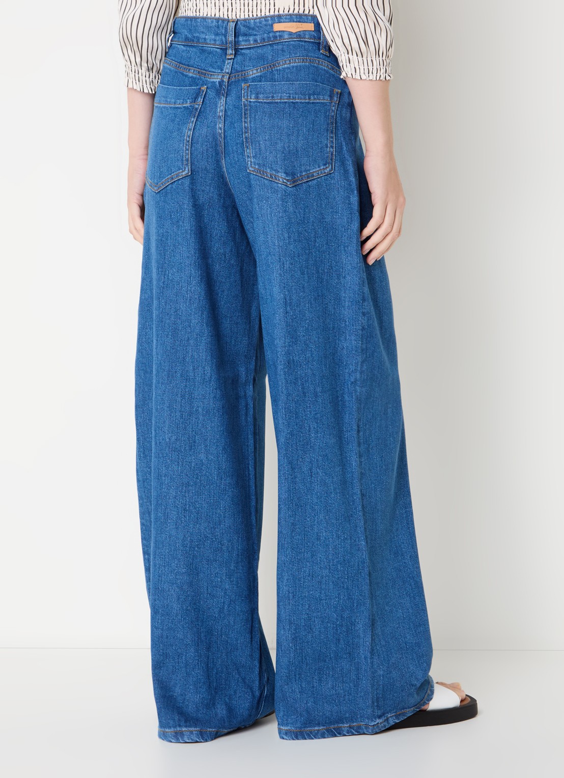 Sessùn Dalt high waist wide leg jeans  - achterkant 5 indigo