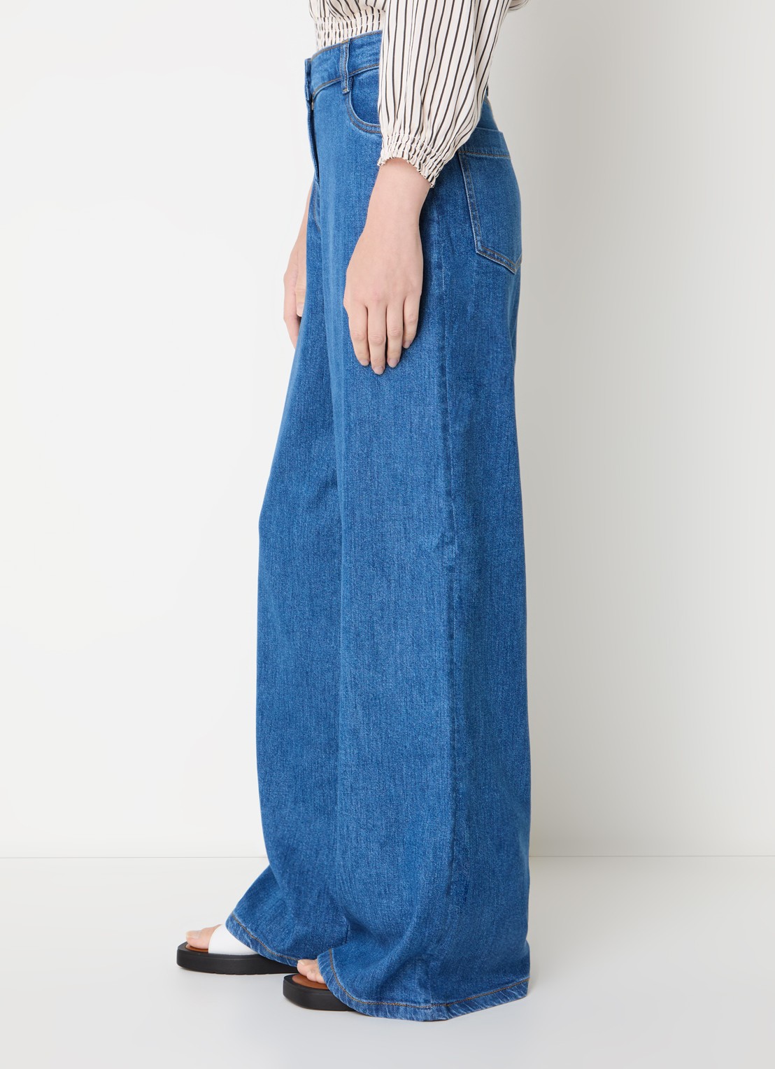 Sessùn Dalt high waist wide leg jeans  - detail 2 indigo