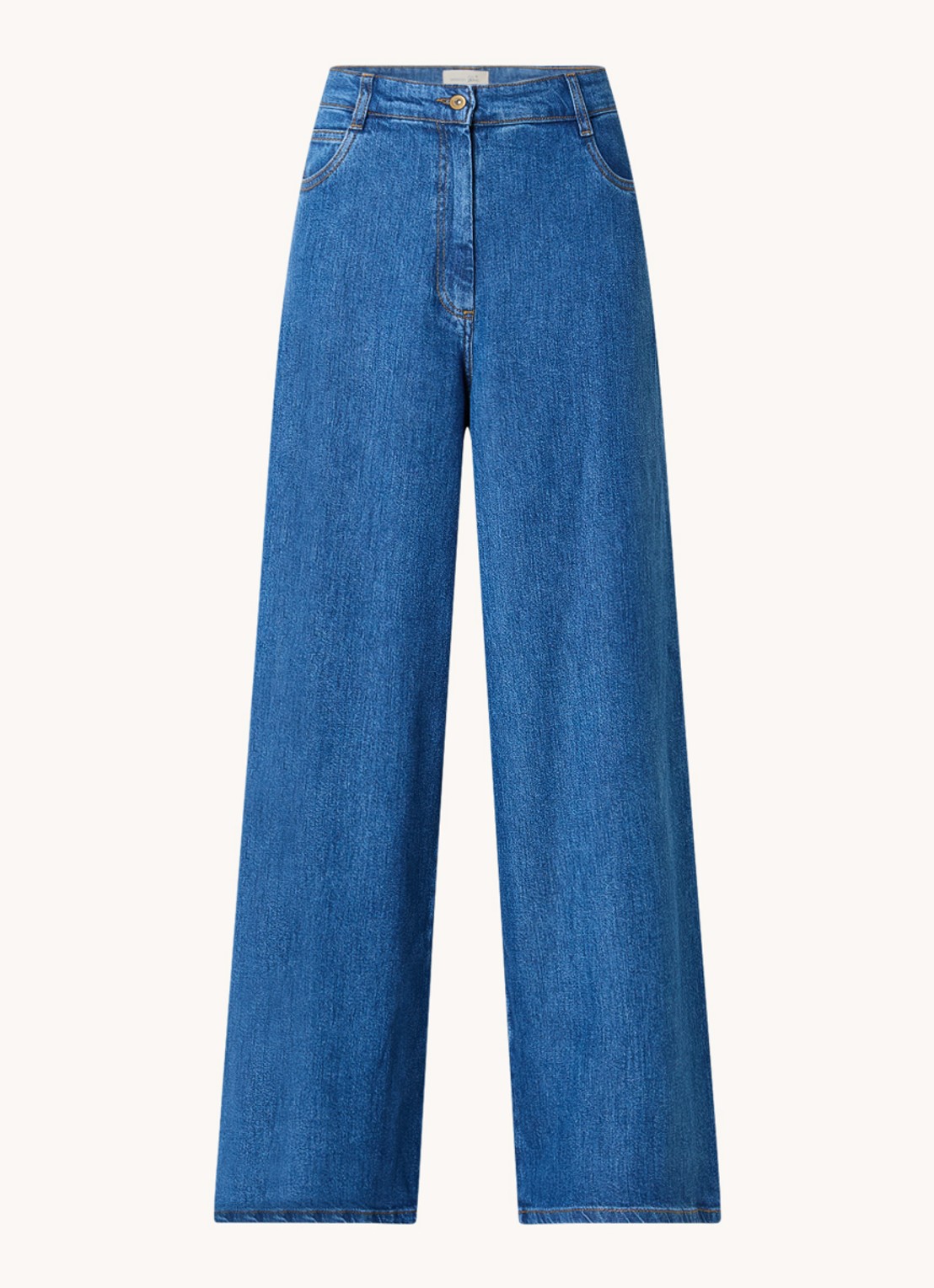 Sessùn Dalt high waist wide leg jeans  - voorkant 3 indigo