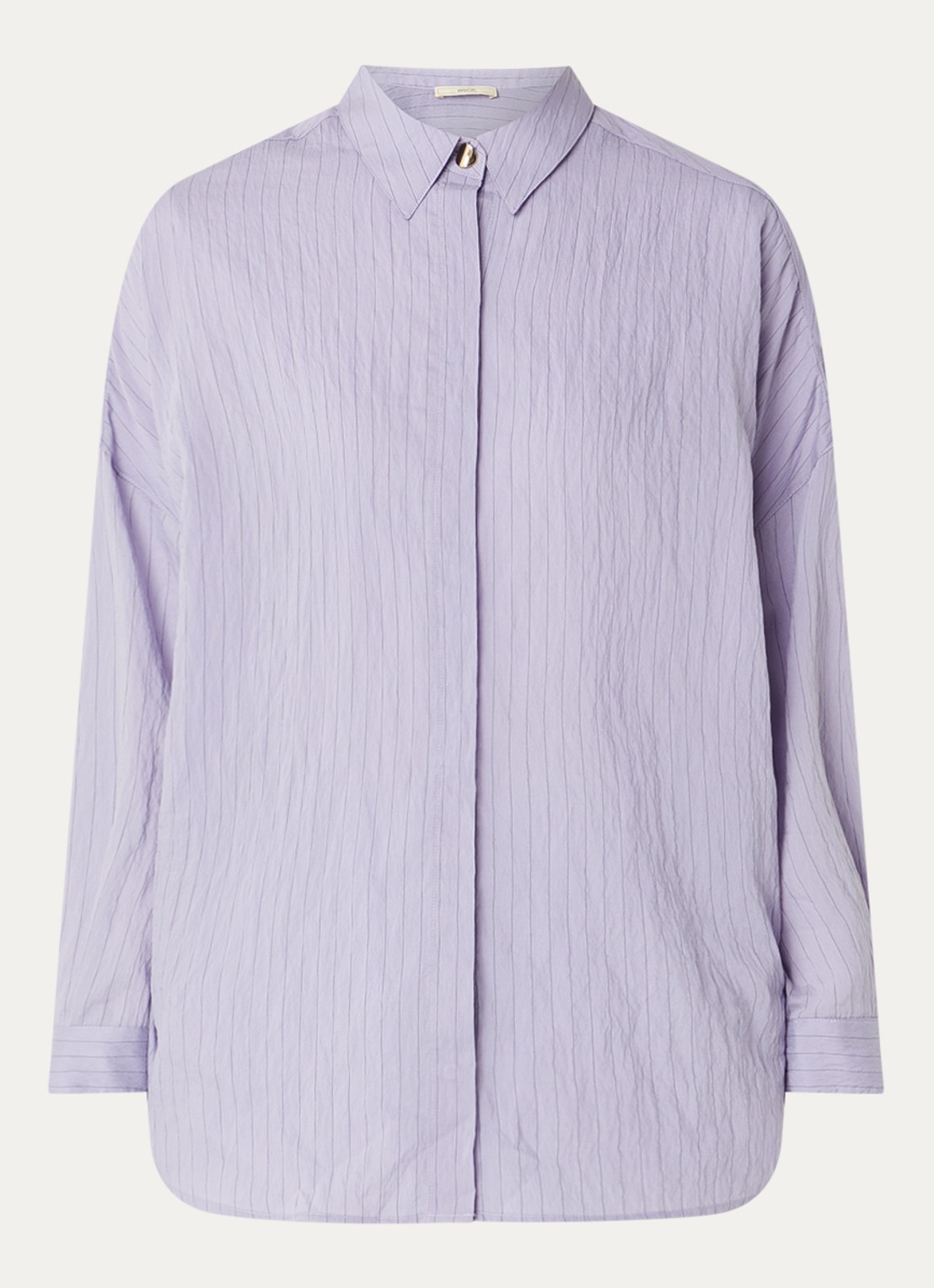 Sessùn Danie blouse met streepprint en gestrikt detail - voorkant paars