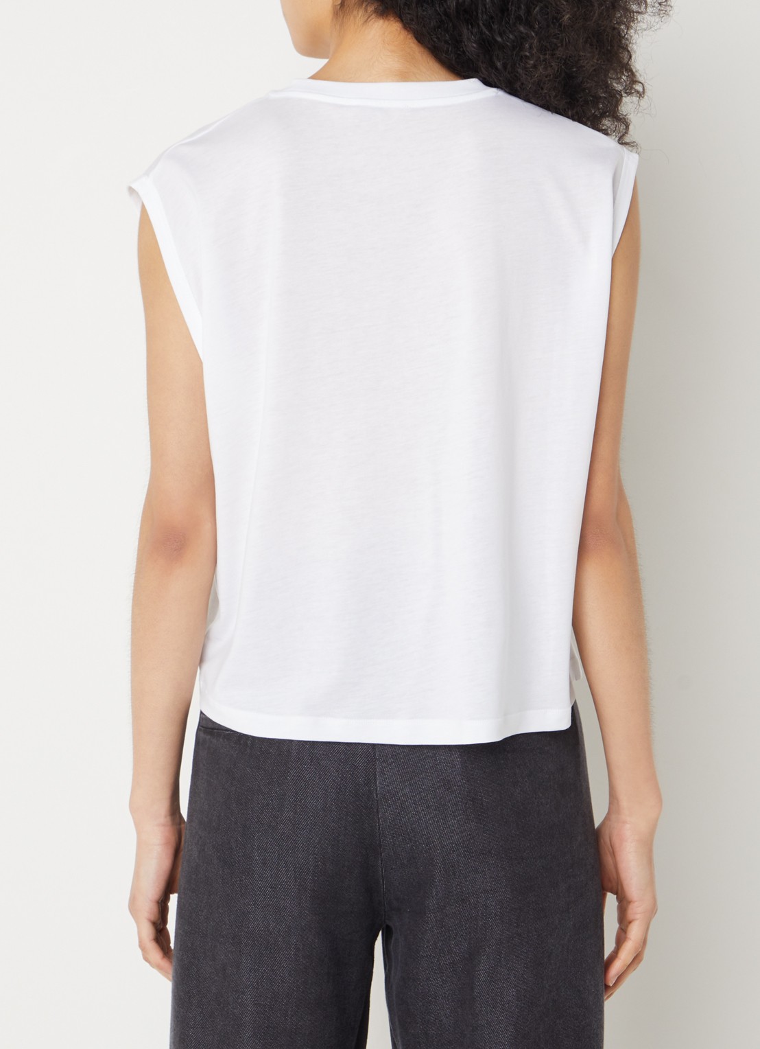 Sessùn Deedo mouwloze top  met stretch - achterkant 4 wit