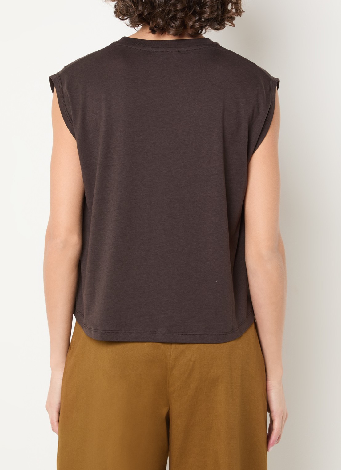 Sessùn Deedoo T-shirt met ronde hals - achterkant 4 donkerbruin